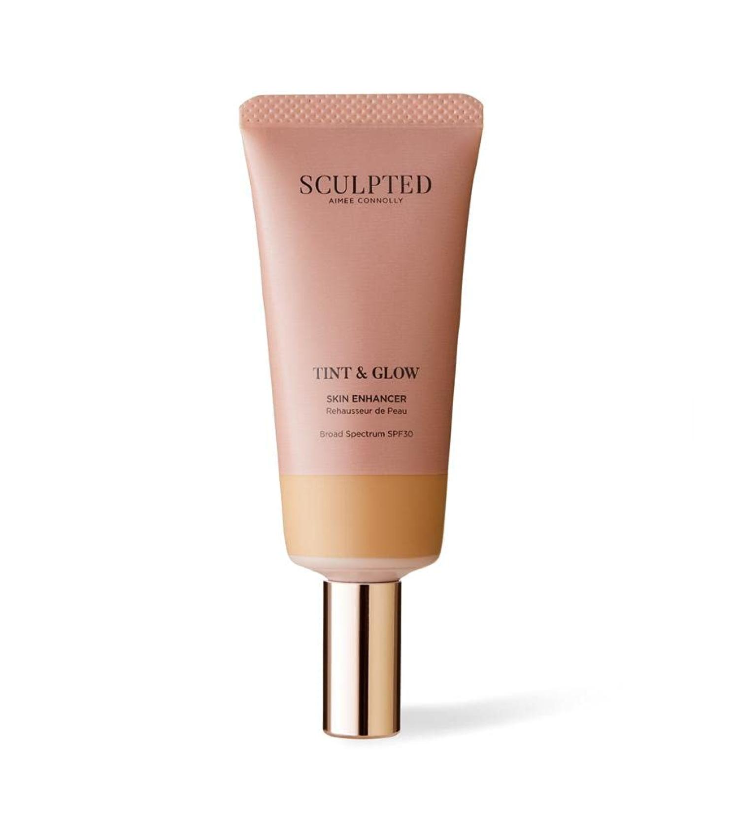 Sculpted by Aimee Tint & Glow Hydrating Skin Enhancer SPF 30 Medium 45ml - Cruelty-Free Moisturiser with Blue Light Protection - Buy Online on GoSupps.com