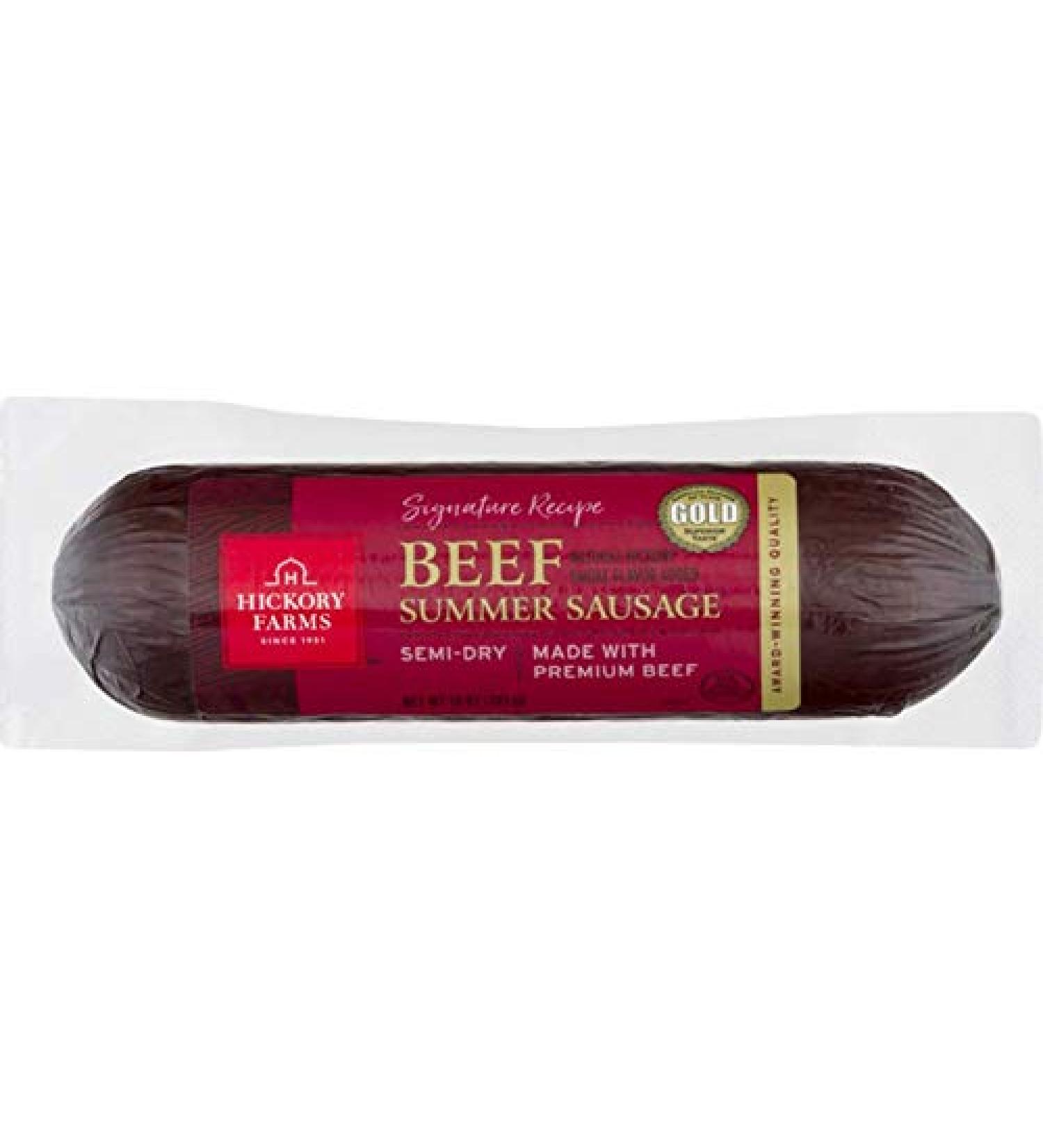 Hickory Farms Beef Summer Sausage 10 Ounce (Pack of 2)