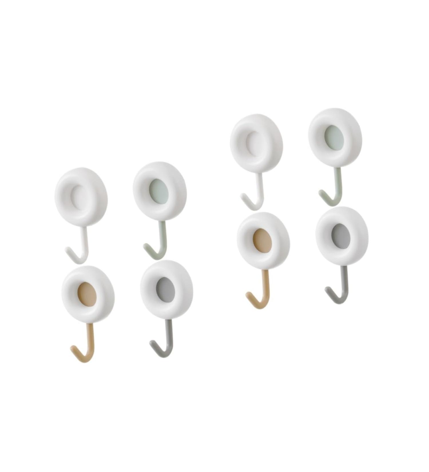 Alipis 8 Pcs No Punching Hook Hanger Hooks for Plastic Hangers Towel Hanger Adhesive Hooks Heavy Duty Key 7X4.4CMx2pcs Assorted Colorx2pcs - Buy Online on GoSupps.com