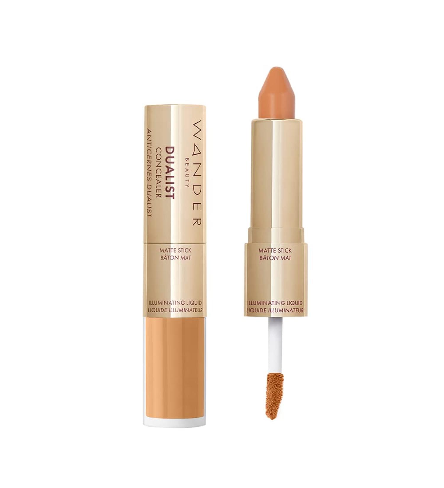 Wander Beauty Dualist Matte and Illuminating Concealer in Tan - Full Coverage Concealer for Brightening, Firming, and Hydrating Under Eyes - Buy Online on GoSupps.com