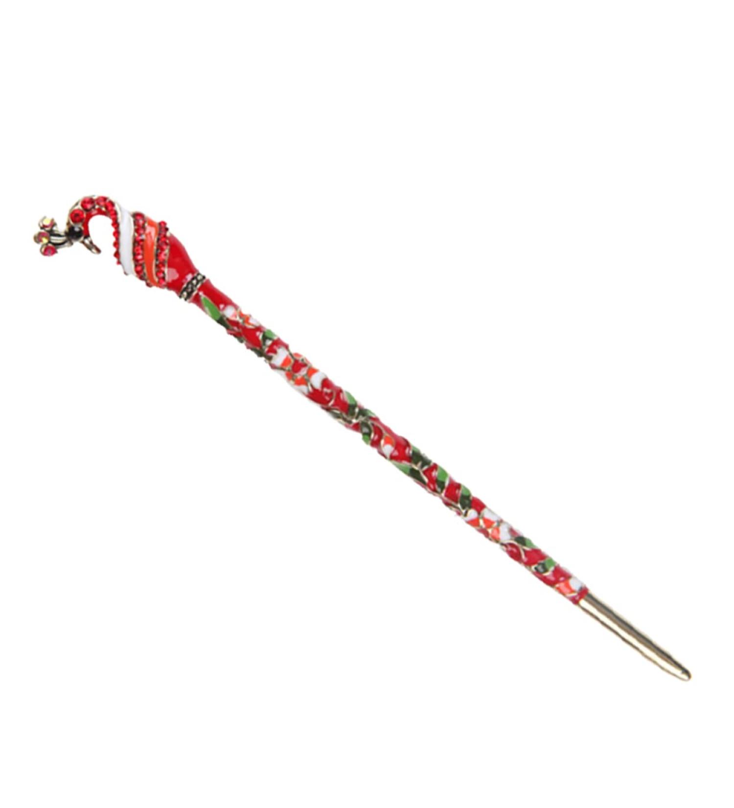 Mikinona 1pc Hanfu Hairpin Hair Stick Decorative Hair Forks Retro Hair Pin Retro Chignon Pin Chinese Chopsticks Hair Accessories Red Chinese Chopsticks for Hair Personality Hair up Alloy - Buy Online on GoSupps.com