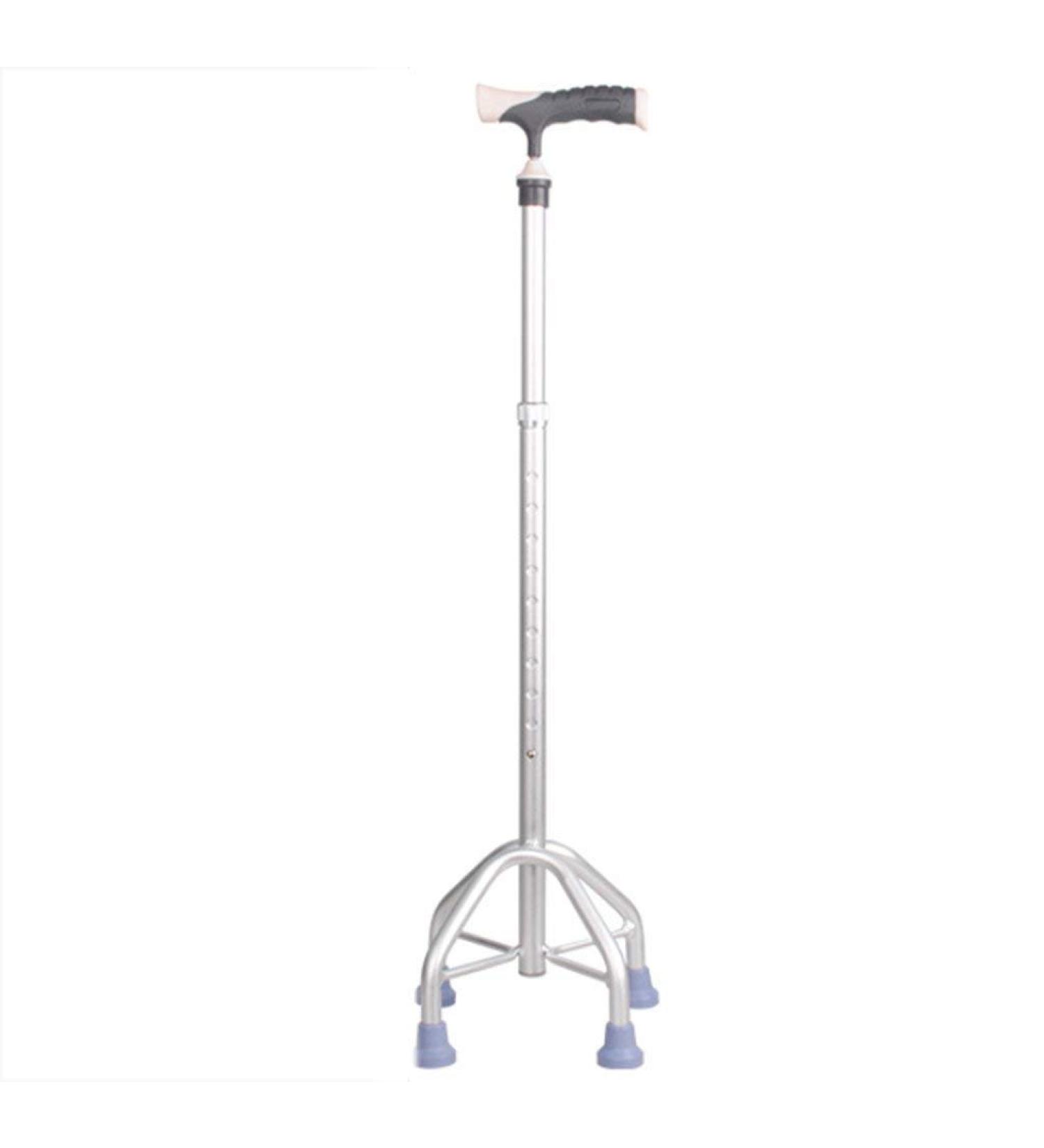 Crutches Old Man Four-Foot Crutches Disabled Four-Foot Stick Telescopic Aluminum Anti-Skid Red 99 - Buy Online on GoSupps.com
