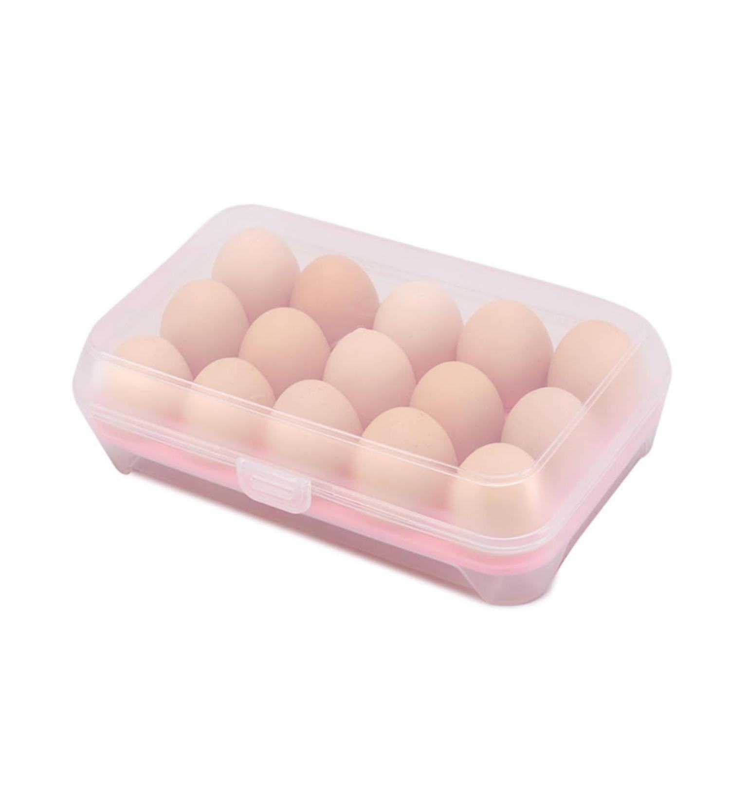 Hohopeti 15 Egg Tray Refrigerator Egg Holder Food Trays Anti Collision Egg Acrylic Tray Memory Household Pink Pink medium - Buy Online on GoSupps.com
