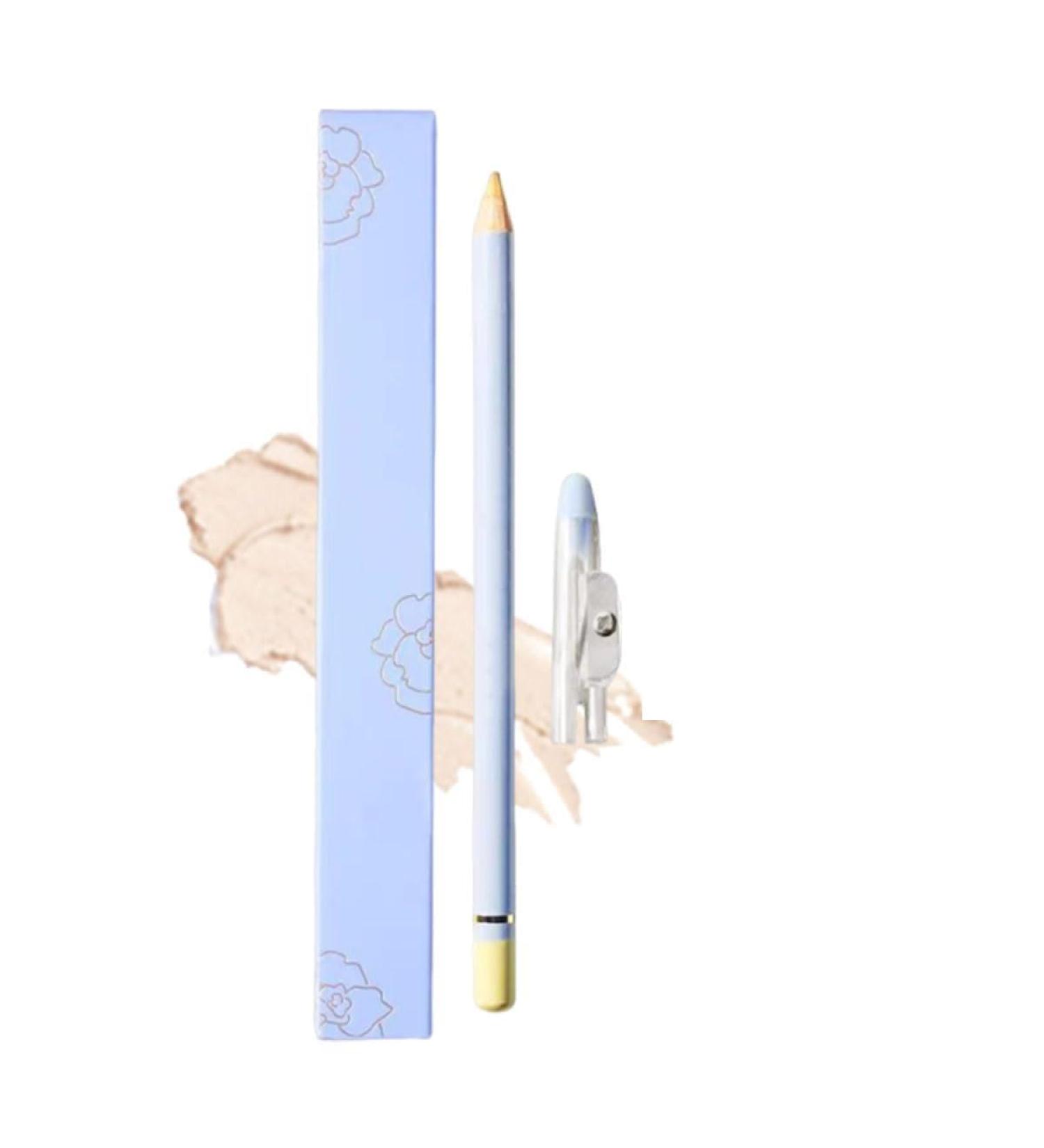 Concealer Pencil Multifunctional Waterproof Pencil with Pencil Sharpener Long Lasting Moisturizing Pencil with Sharpener Ivory White - Buy Online on GoSupps.com