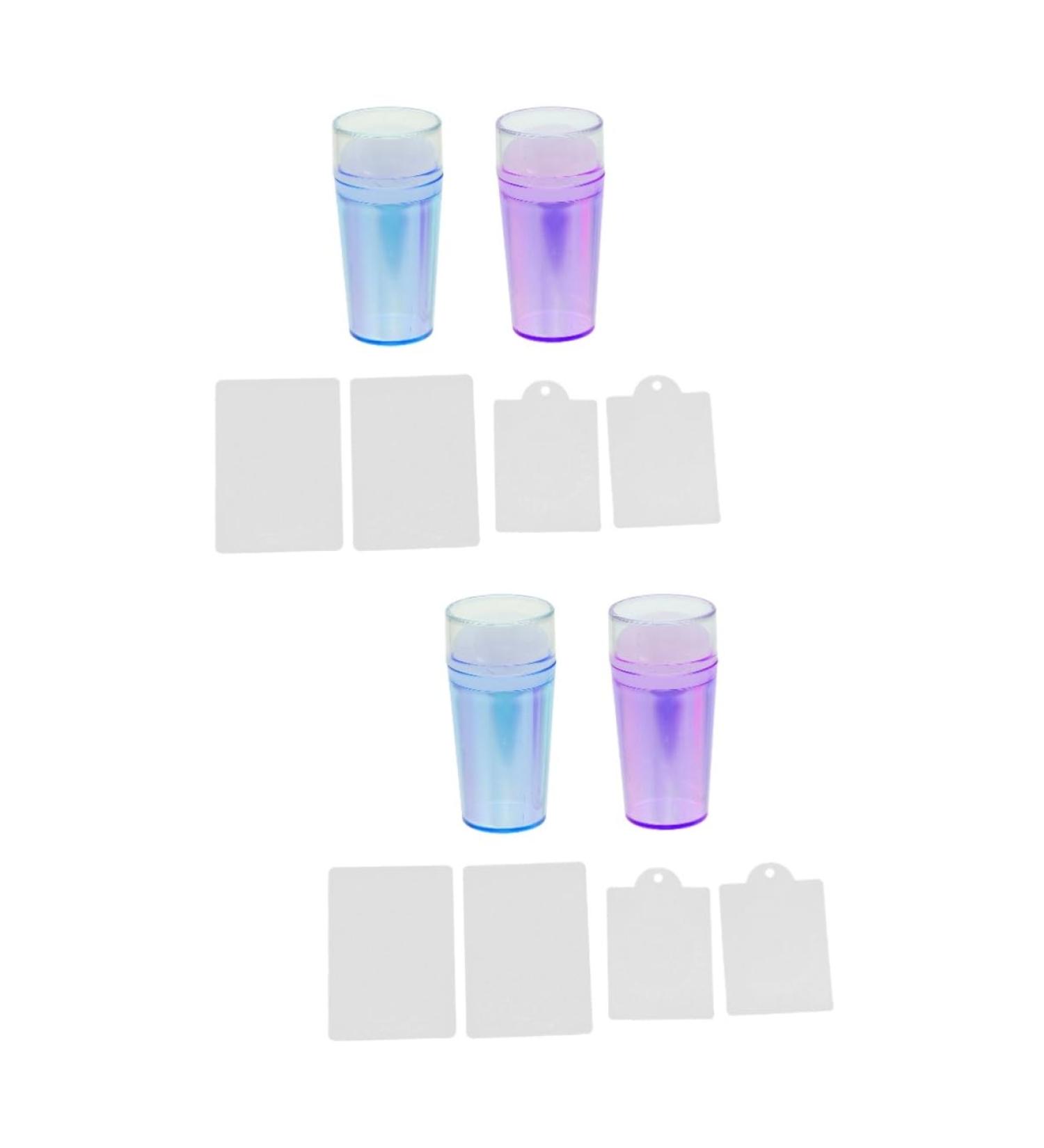 DOITOOL 4 Sets Nail Stamp Nail Art Accessories Professional Nail Stencils Kit Clear Stamps Jelly Nail Art Stamper Silicone Stamps Glitter Outfit Silicone Gel Scraper Set Girl Silica Gel - Buy Online on GoSupps.com