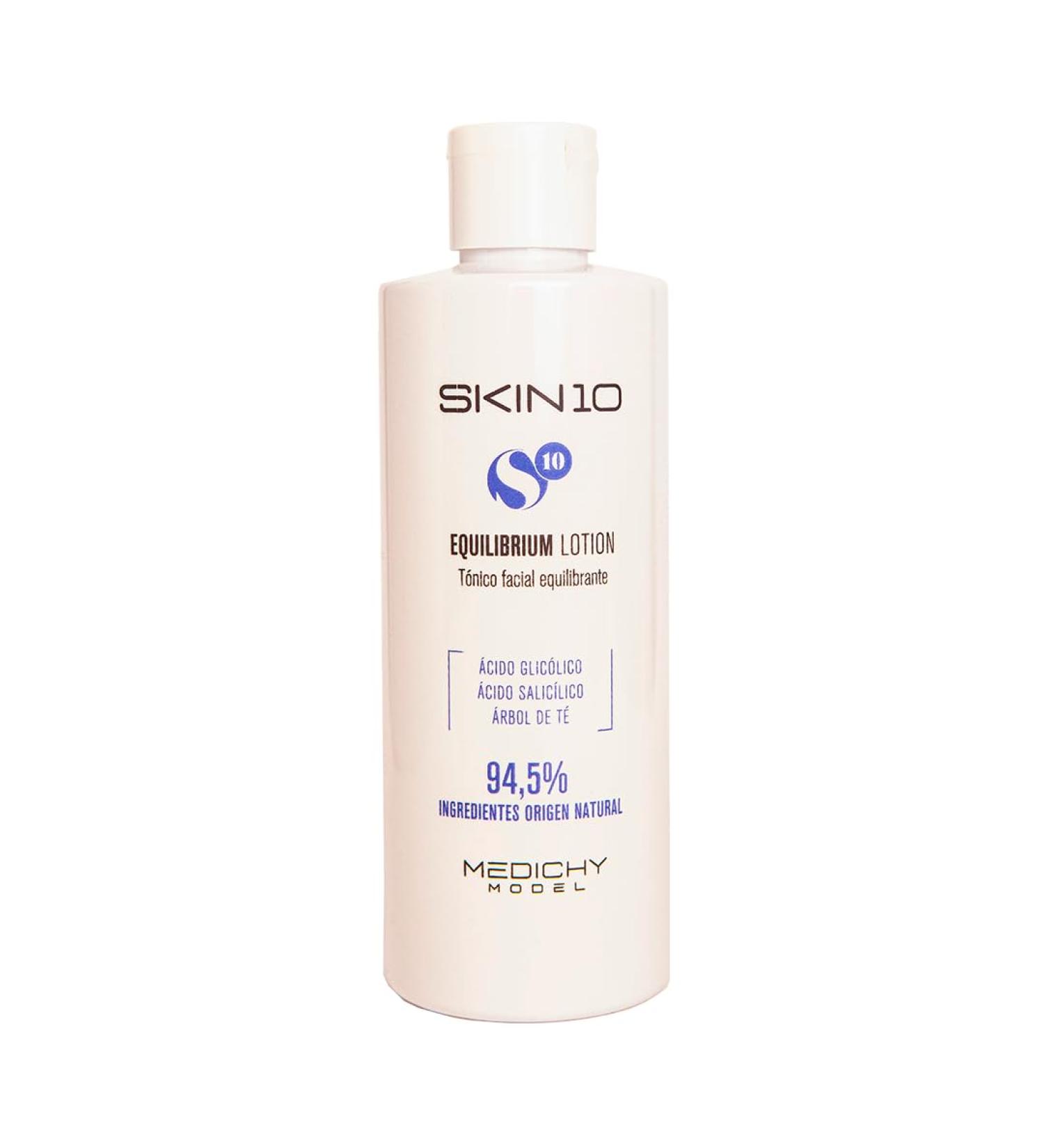 MEDICHY MODEL - Skin10 Equilibrium Lotion - Lotion quilibrante pour le visage - Hydratation et soin doux pour tous les types de peau - Formule rafra chissante - 250 ml - Buy Online on GoSupps.com