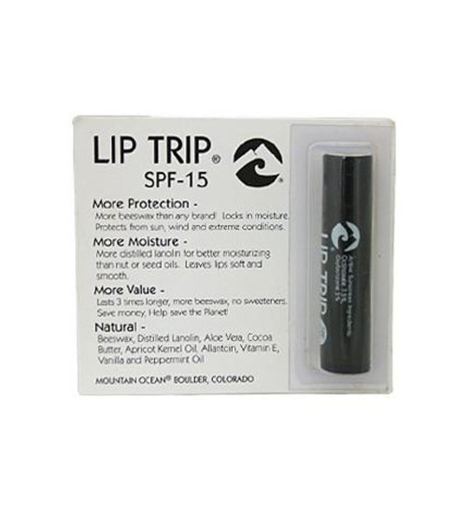 Mountain Ocean - Lip Trip Lip Balm - SPF15 - Case of 12 - 0.165 oz.