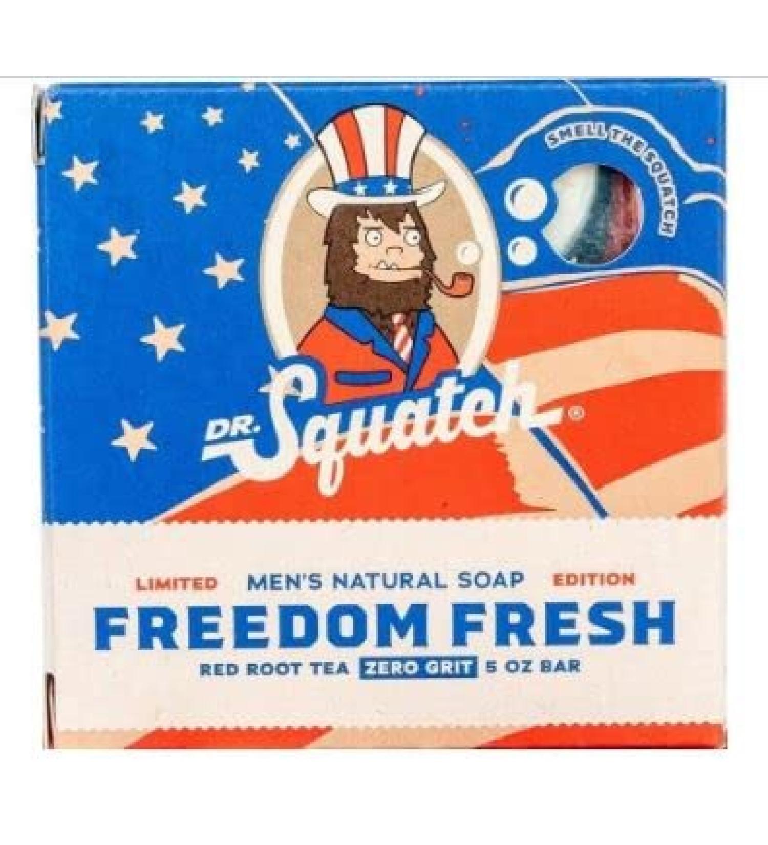 Dr. Squatch Limited Edition All Natural Bar Soap for Men with Zero Grit  Freedom Fresh