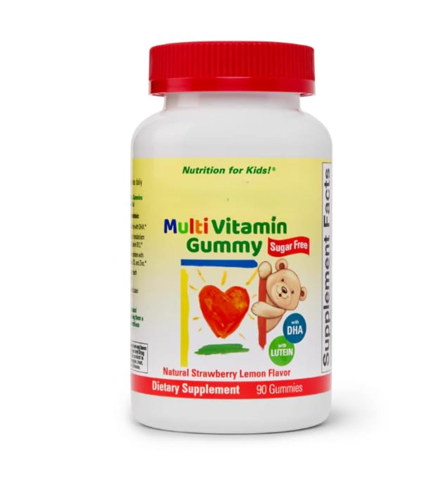 Esentials Sugar-Free Multi-Vitamin Gummy Strawberry Lemon Flavor Gluten-Free 90 Gummies