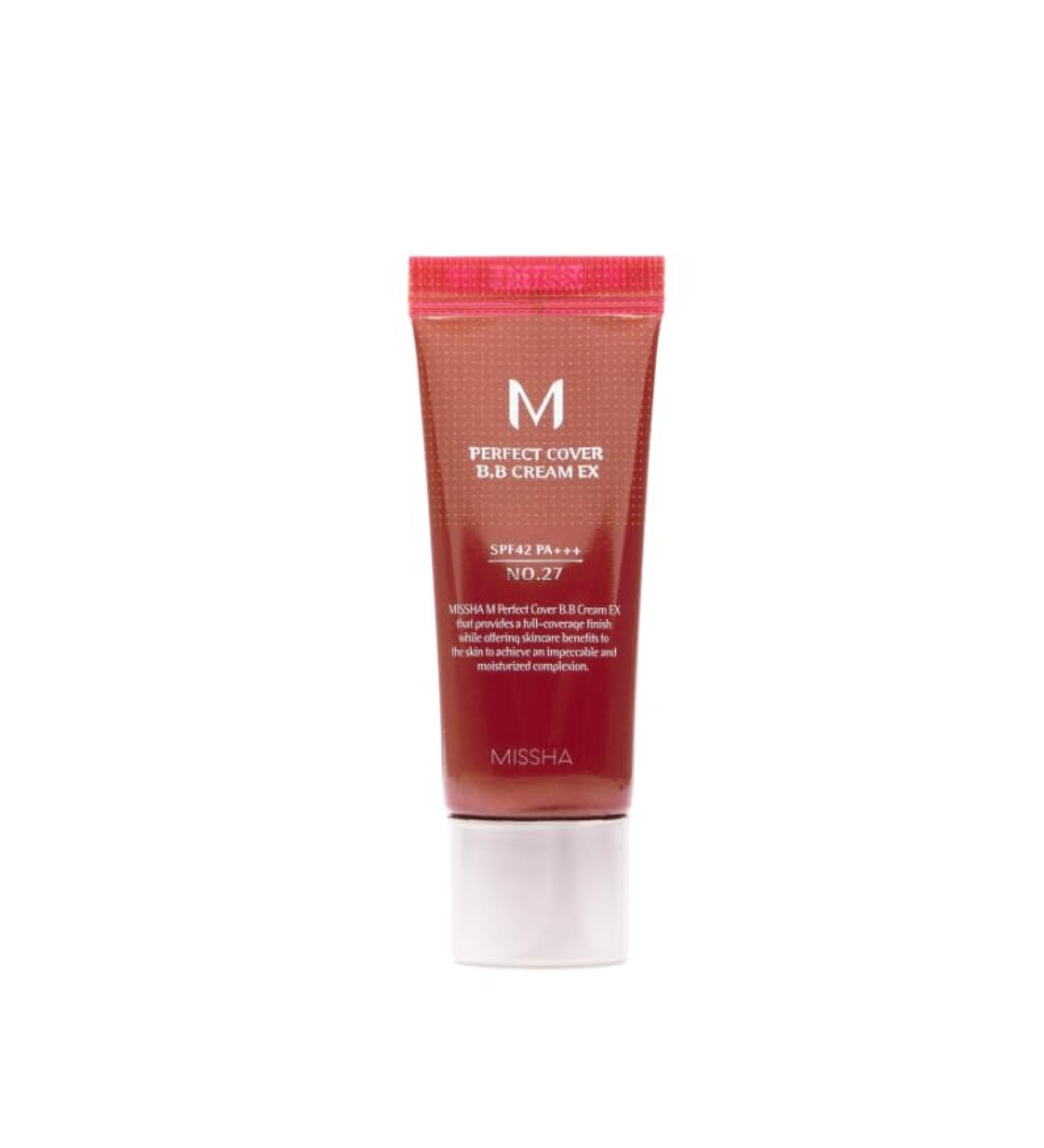 MISSHA M Perfect Cover BB Cream EX SPF42 PA+++ Teinte #27 Couverture parfaite Protection solaire SPF 42 PA+++ Peau clatante et uniforme 1 g - Buy Online on GoSupps.com