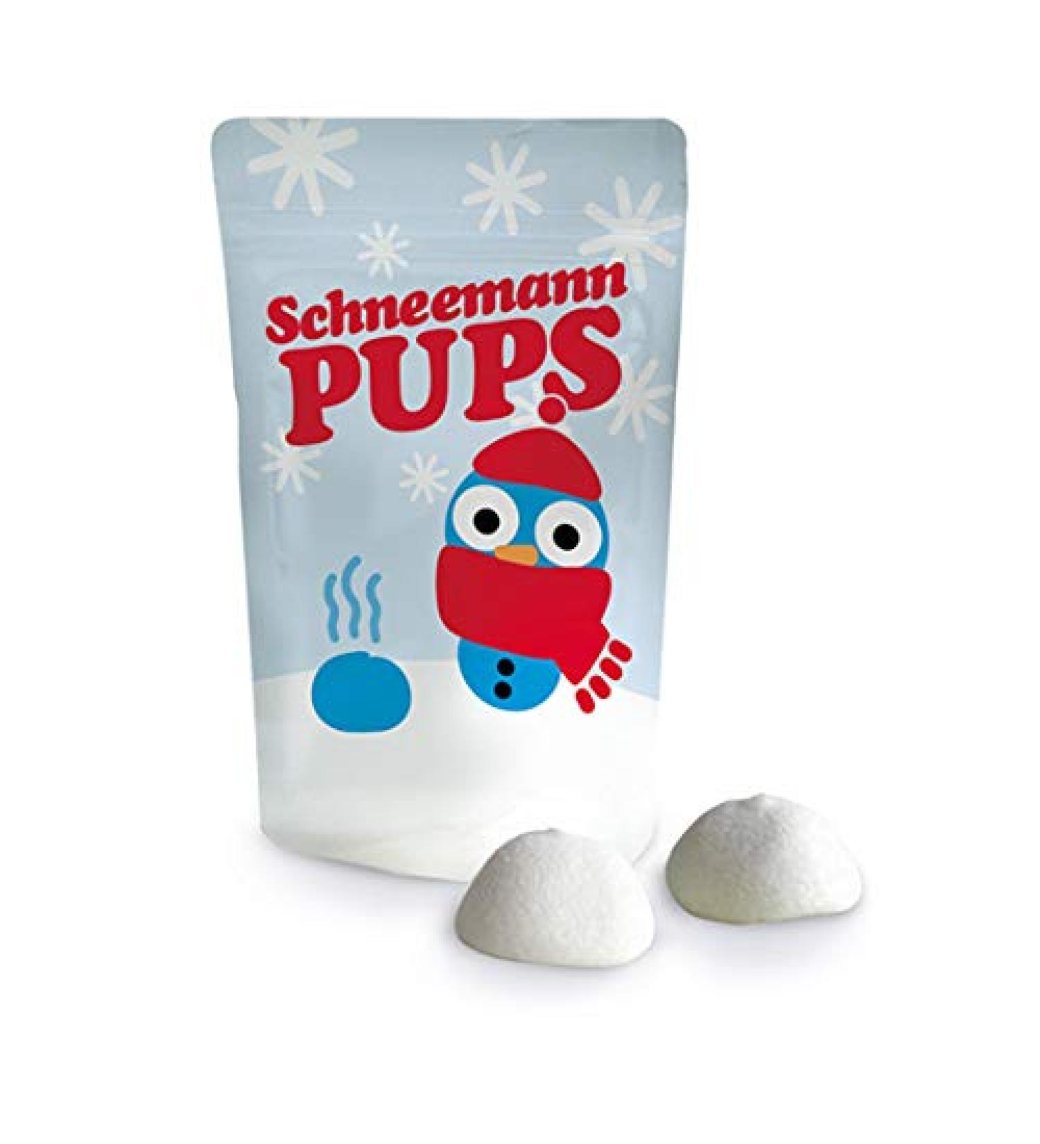 18 g each of various marshmallows / foam sugar bacon balls (Snowman Pups)