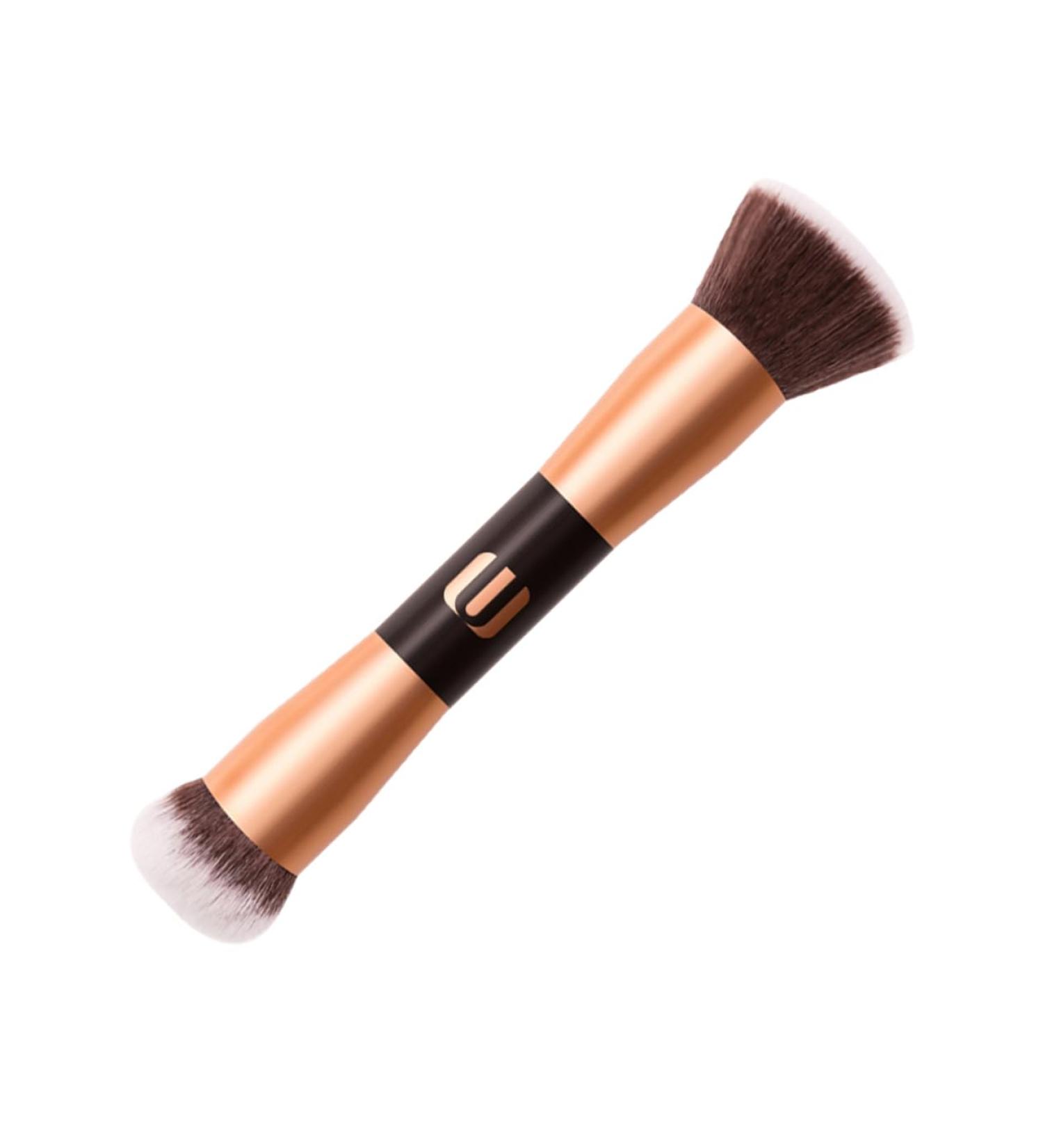 Angoily Travel Makeup Brush 1pc Double-ended Makeup Brush Artificial Fiber Face Miss Beauty Products Rose Gold Makeup Brush - Buy Online on GoSupps.com