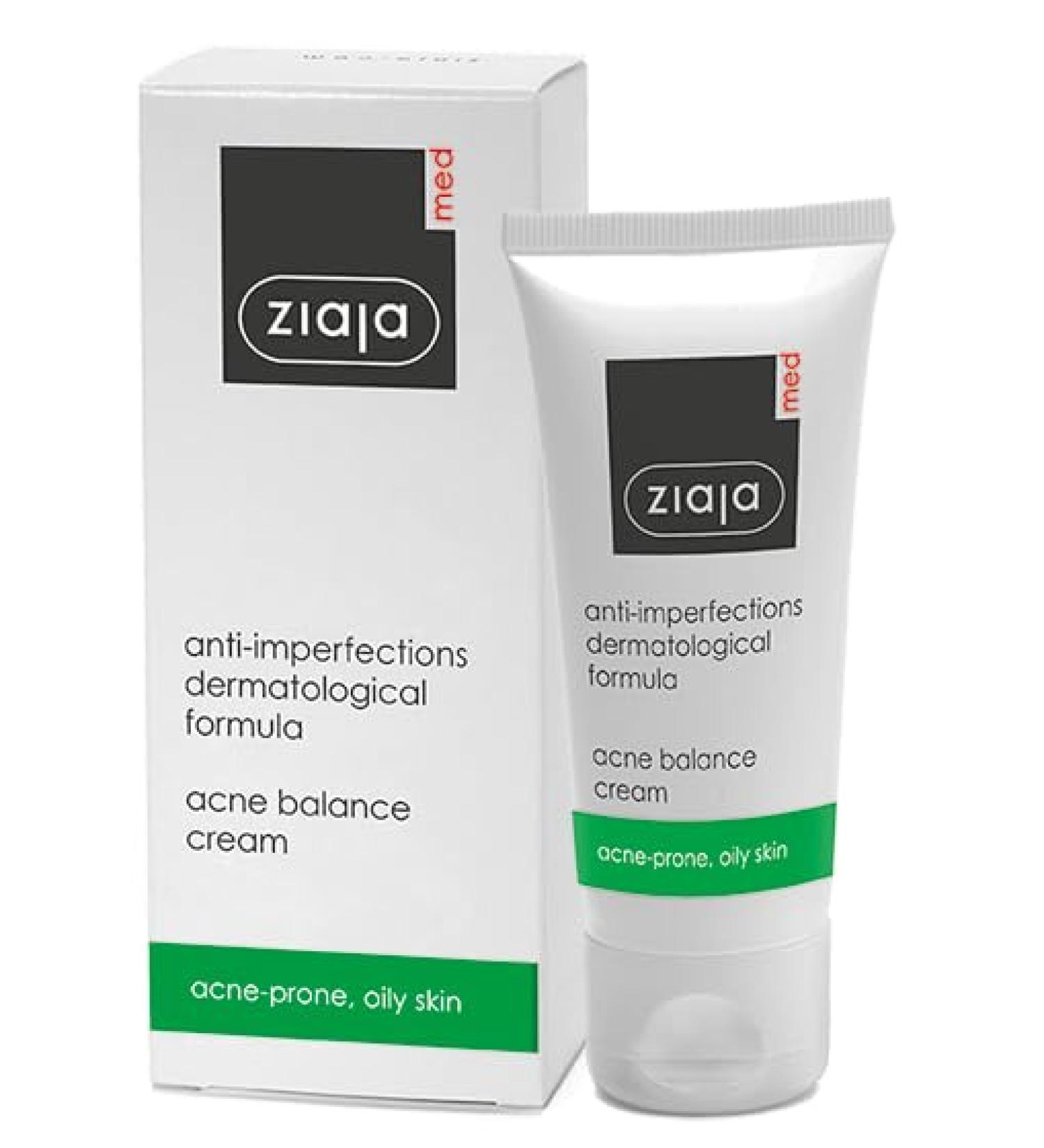 ZIAJA ANTIBACTERIAL TREATMENT ANTIACNE CREAM DAY CREAM 50ML - Buy Online on GoSupps.com
