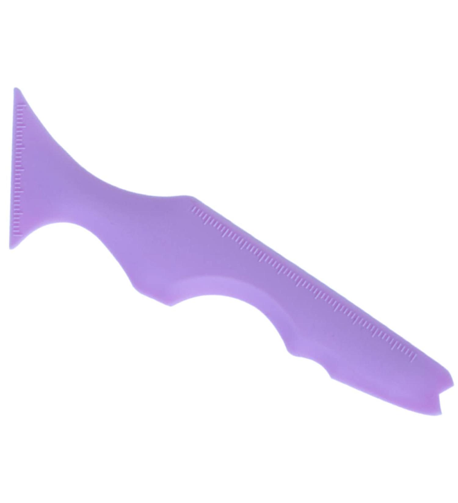 minkissy Applicateur Mascara Et Pochoirs Eye-liner En Silicone R utilisables Multifonctions Pour Maquillage Pr cis Des Yeux Compact Et Portable Pour F tes 15X4.15CM Violet - Buy Online on GoSupps.com