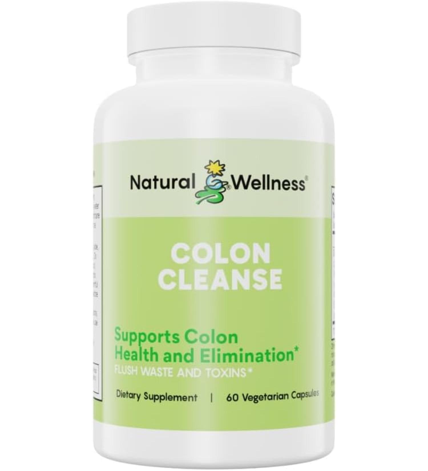 Natural Wellness Colon Cleanse Gentle Detox with Cascara Sagrada Aloe Vera & 7 Plant-Based Herbs Supports Digestion Regularity & Gut Health Gluten-Free Vegetarian Capsules 60 Count - Buy Online on GoSupps.com