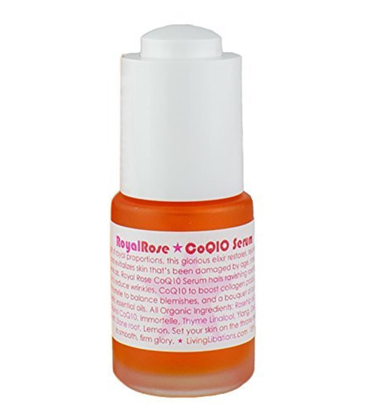 Living Libations - Organic Wildcrafted Royal Rose CoQ10 Face Serum (.5 oz | 15 ml)