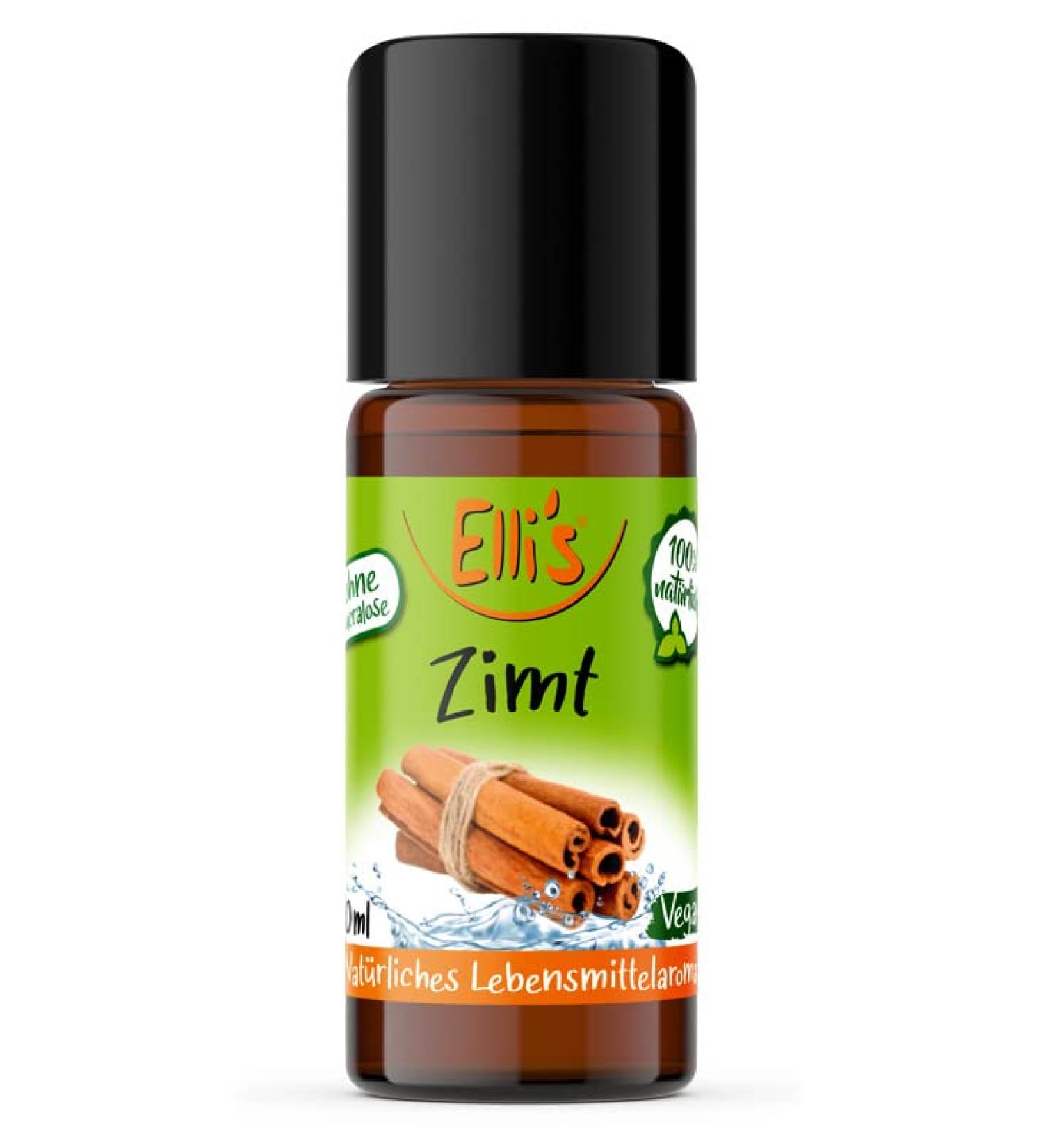 Elli's Aromas Cinnamon Natural Food Aroma | 100% Vegan Aroma Concentrate for Dishes & Drinks | 10 ml - Buy Online on GoSupps.com