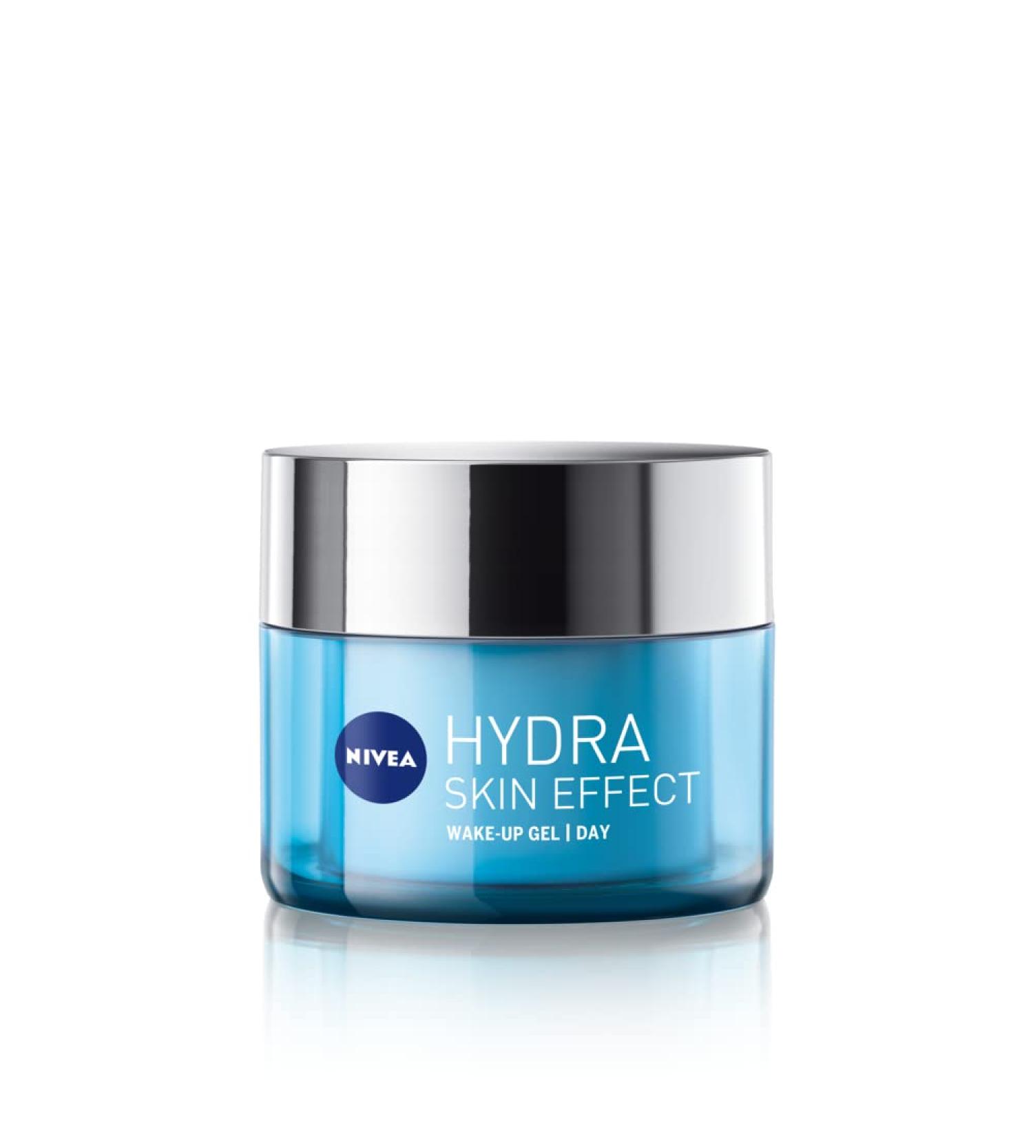 NIVEA Hydra Skin Effect Wake-Up Day Gel - Lightweight Hyaluronic Acid Moisturizer for 72H Hydration - 50ml - Buy Online on GoSupps.com