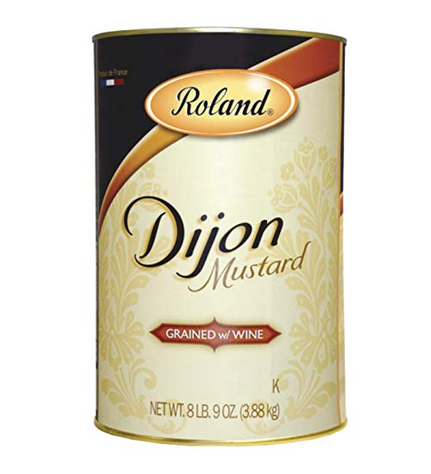Roland Grained Dijon Mustard, 8lb 9oz Can Grained Dijon Mustard 8 Pound 9 Ounce