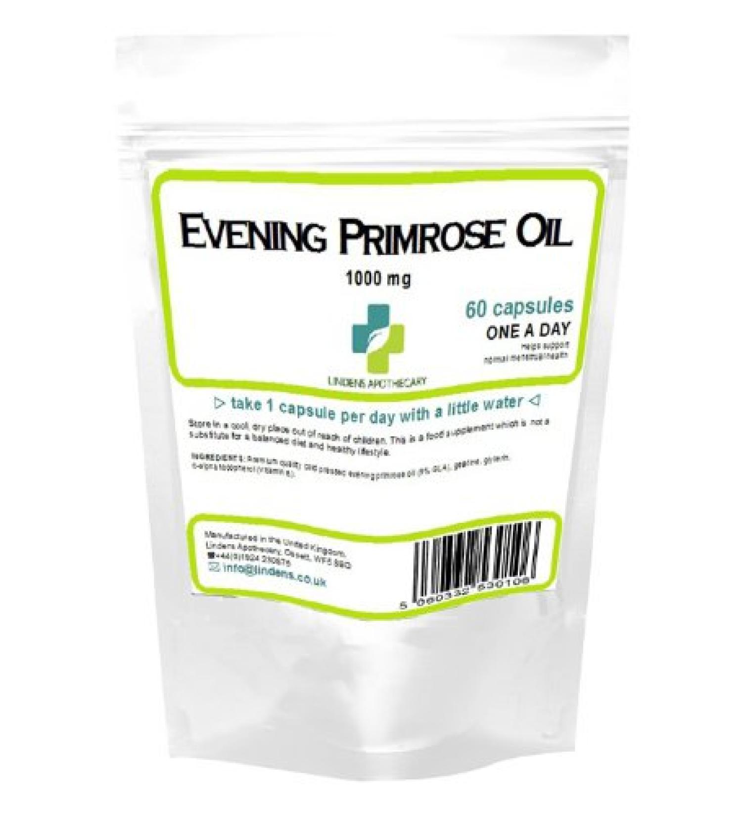 Evening Primrose Oil 1000mg Quality GLA softgel 60 Capsules