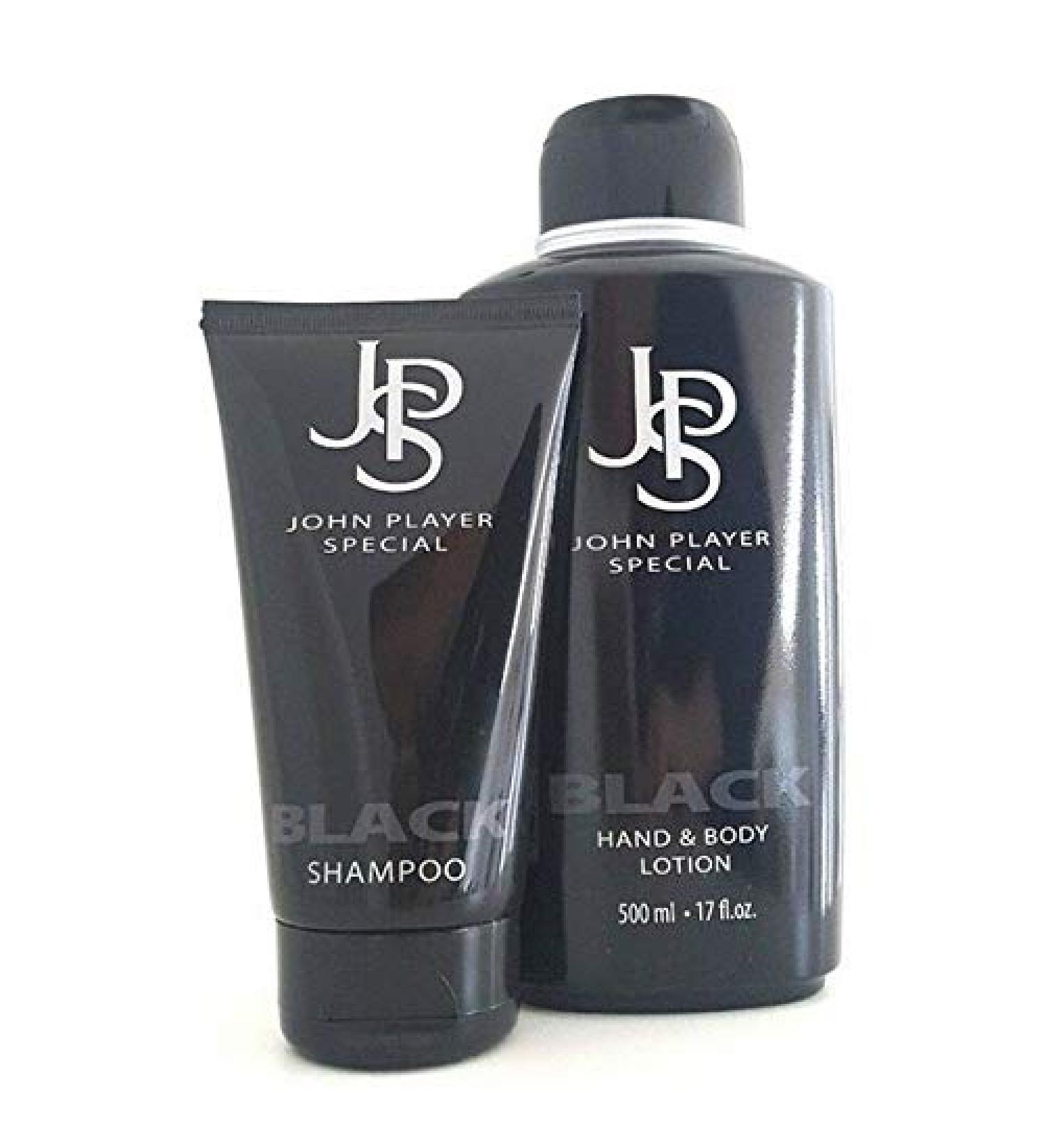 John Player Special Black Hand & Body Lotion 500ml & Shampoo 150ml
