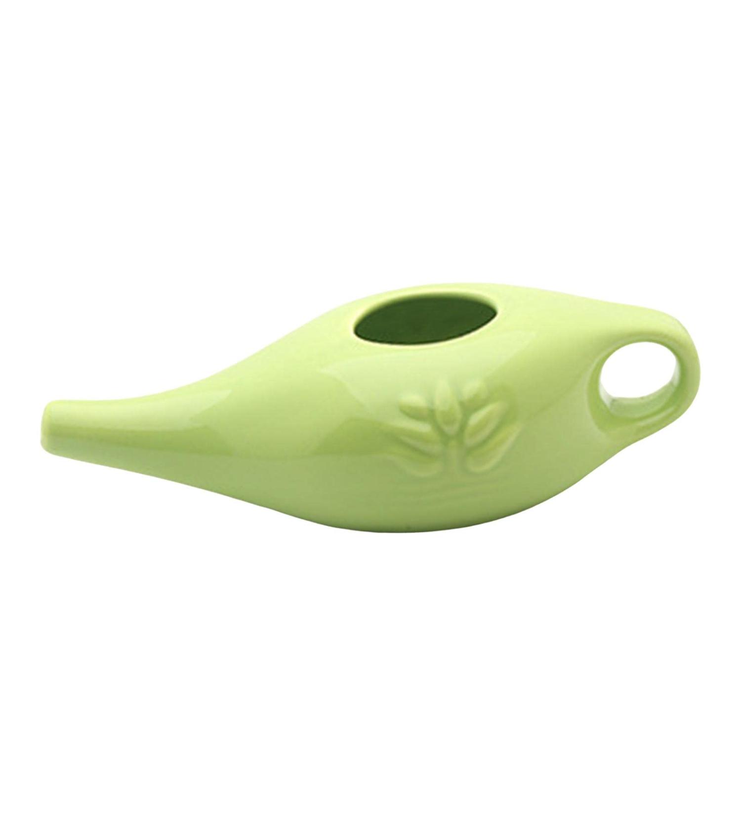 250ml Ceramic Pot Nose Cleaning Pot for Removes Nose Washing Green 19x9x6cm - Buy Online on GoSupps.com