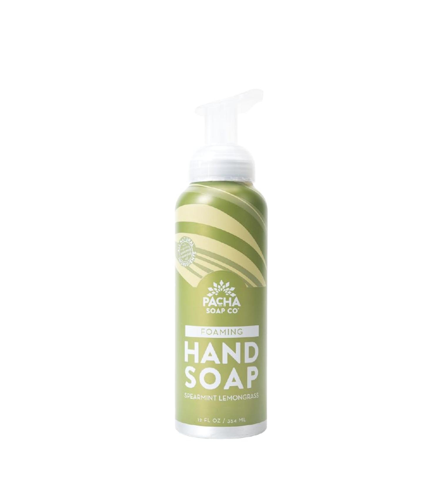 PACHA SOAP Spearmint Lemongrass Foaming Hand Soap 12 FZ