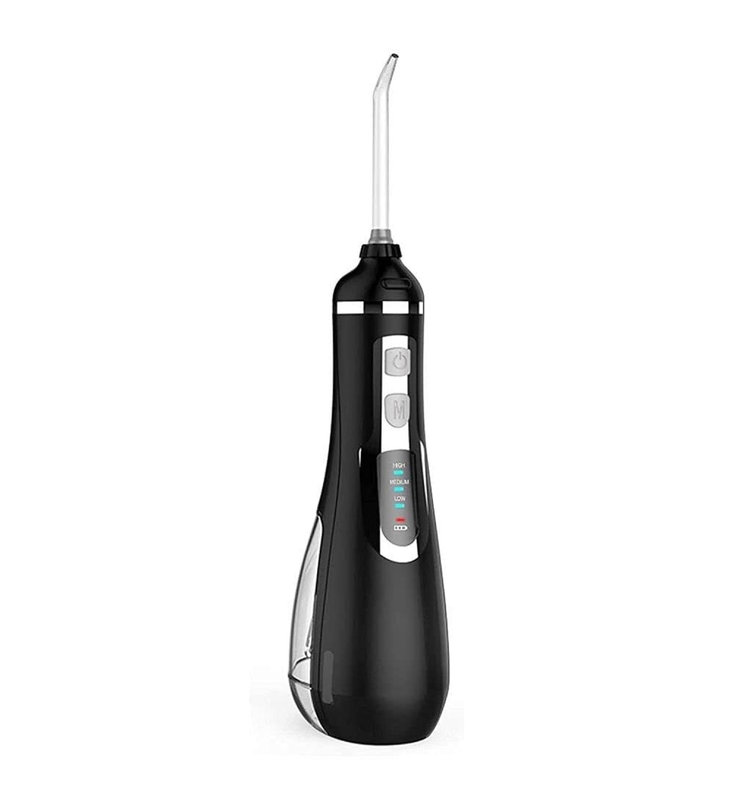 GeRRiT Portable Water Flosser - Rechargeable Oral Irrigator with 3 Modes 4 Jet Tips Waterproof Teeth Cleaner for Home & Travel - 200ml Detachable Reservoir - Available in White & Black - Buy Online on GoSupps.com