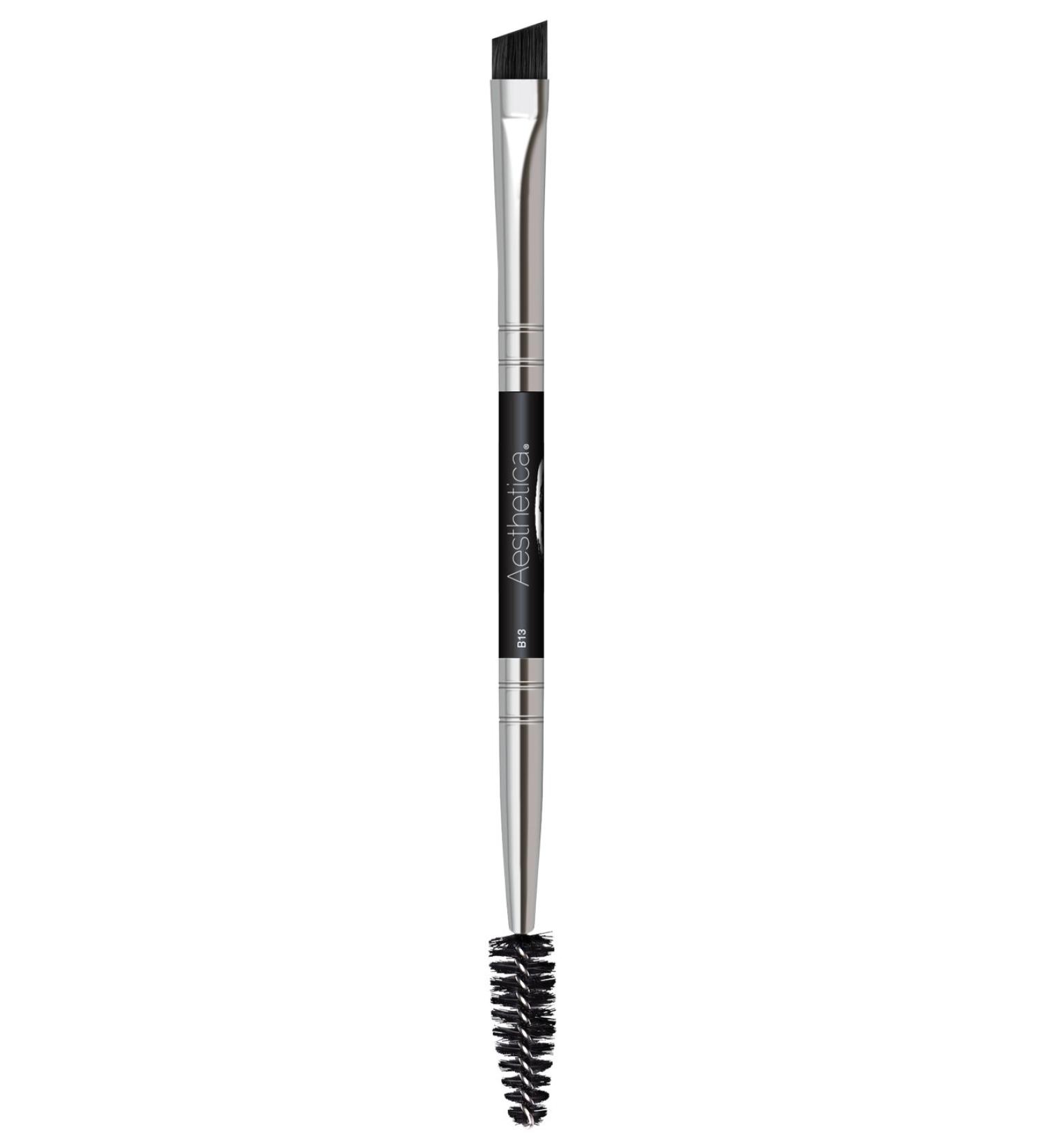 Aesthetica Pro Series Double Ended Eyebrow Brush & Spoolie - Precision Brow Application Tool - Vegan & Cruelty-Free - Buy Online on GoSupps.com