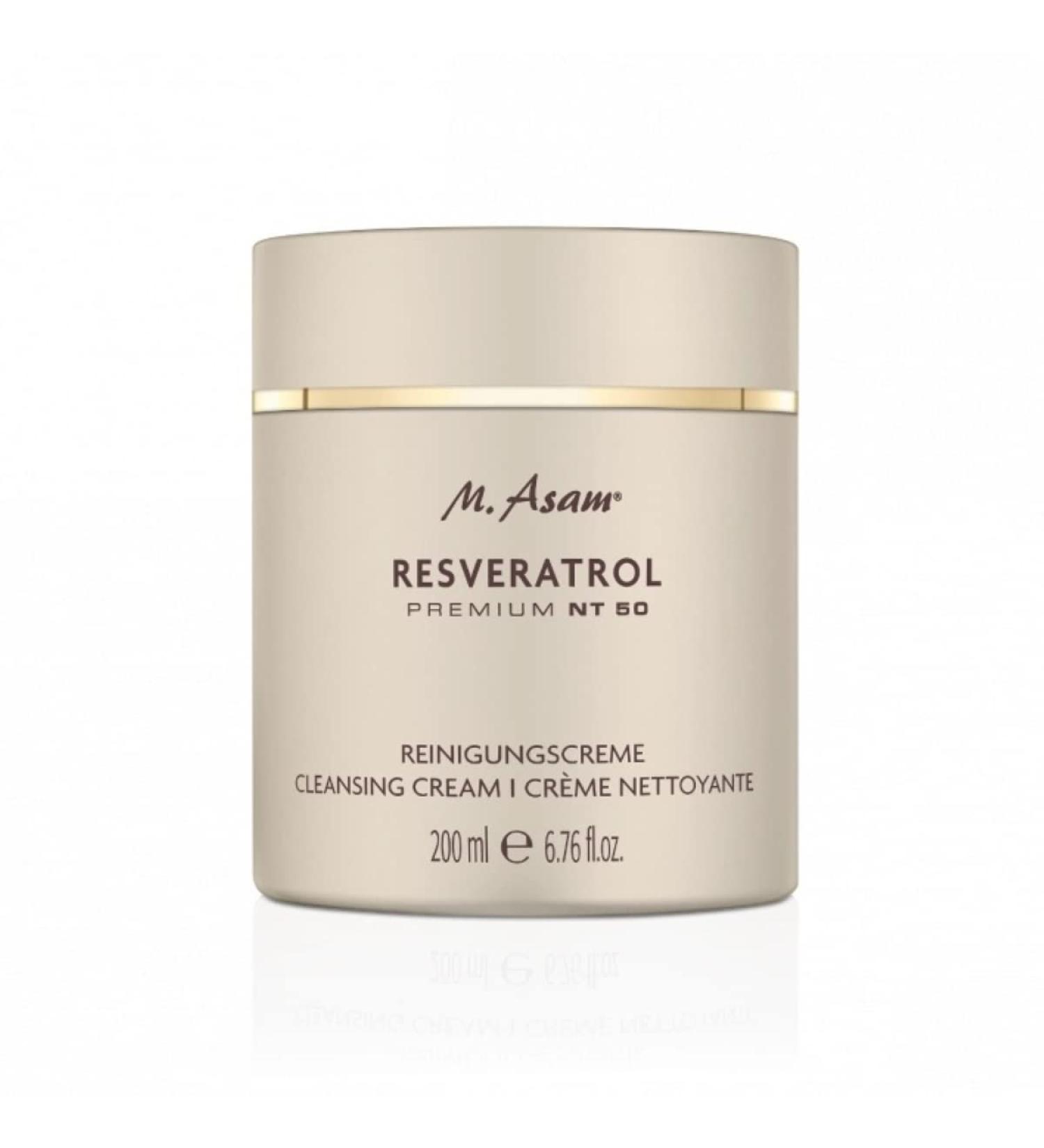 M. Asam Resveratrol Premium NT50 Cleaning Cream (200 ml) - Vegan Gently Removes Dirt & Makeup for Clear Awake Complexion - International Shipping Available - Buy Online on GoSupps.com