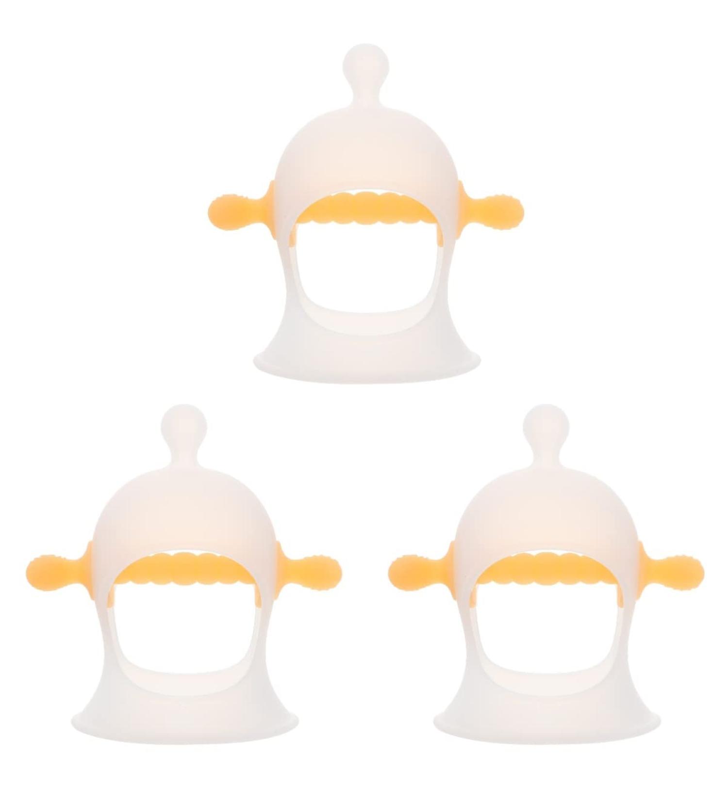 Toyvian Toddler Teething Toys 3-Pack - Baby Nursing and Silicone Wrist Toys in Yellow - 10.8x10.5x10.5cmx3pcs - Buy Online on GoSupps.com