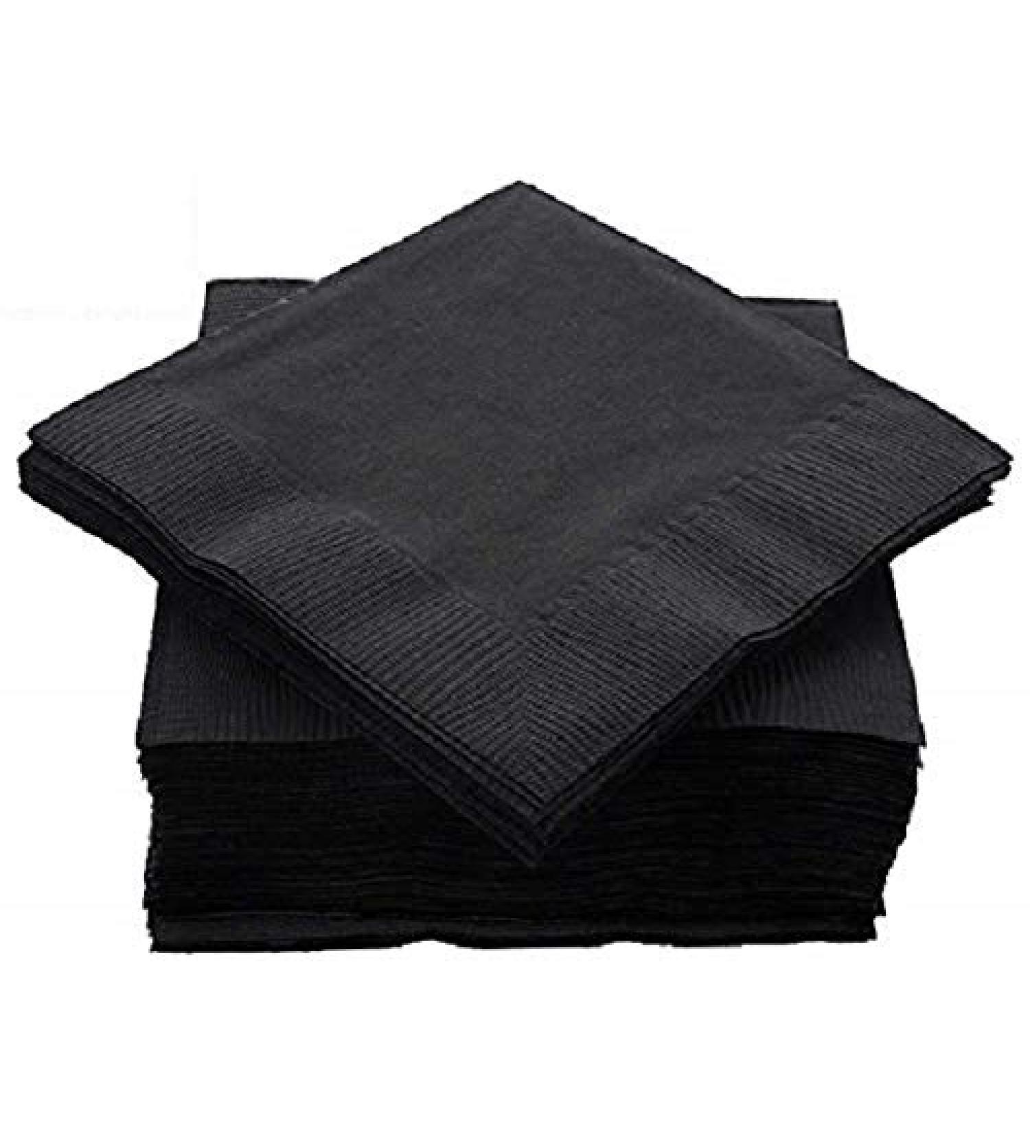 Amcrate Big Party Pack 100 Count Black Beverage Napkins - Ideal for Wedding  Party  Birthday  Dinner  Lunch  Cocktails. (5 x 5) - Buy Online on GoSupps.com