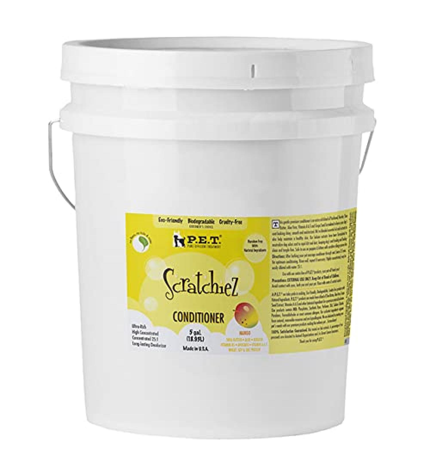 P.E.T. Scratchiez Conditioner- Mango Mambo 5gal | Hot Spots, Eczema Relief | Eco-Friendly, Cruelty-Free, Paraben-Free - Buy Online on GoSupps.com