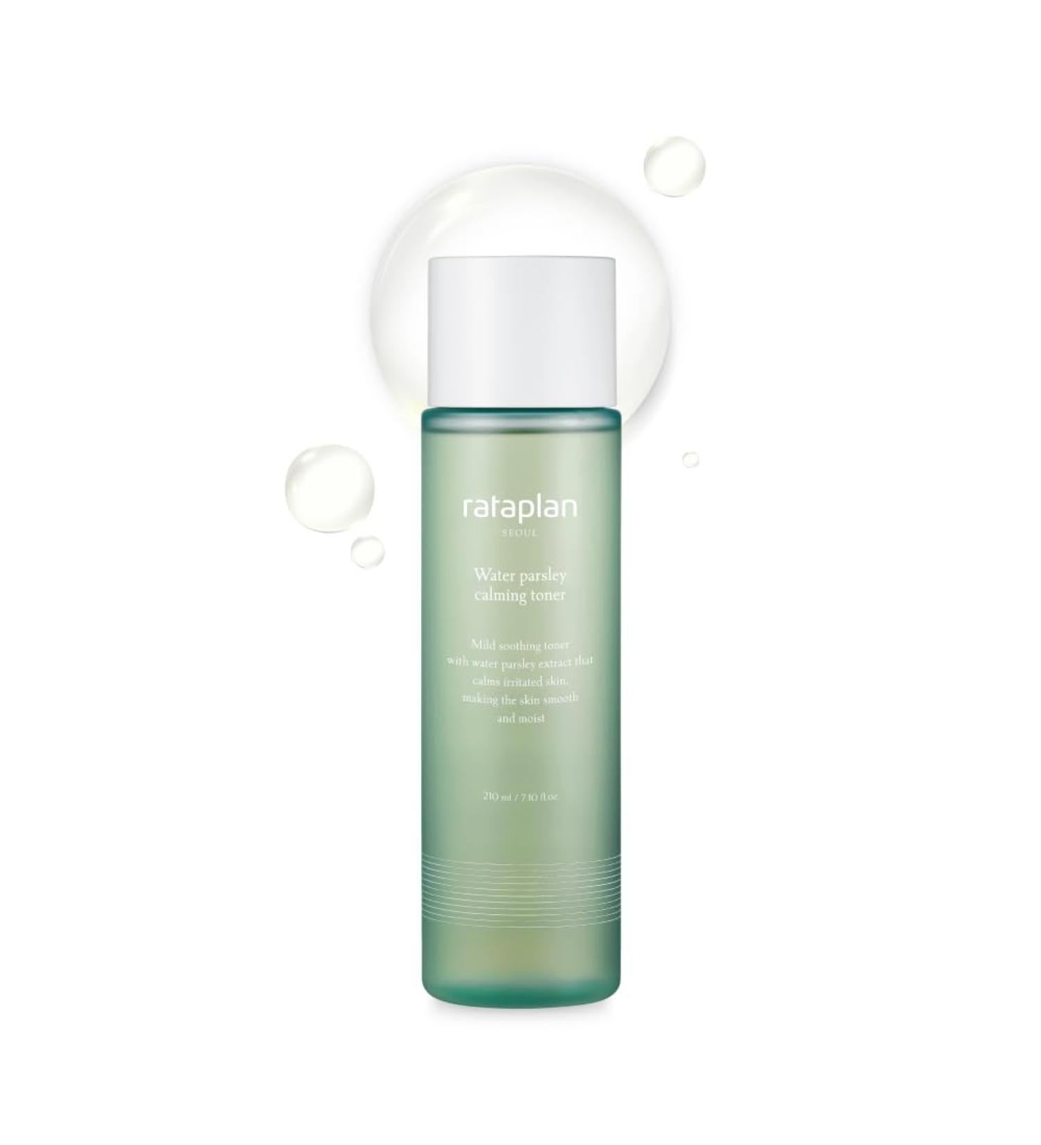 RATAPLAN Water Parsley Calming Toner - Korean Skin Care for Reducing Skin Heat Hypoallergenic & Soothing 210ml (7.10 fl. oz - Buy Online on GoSupps.com