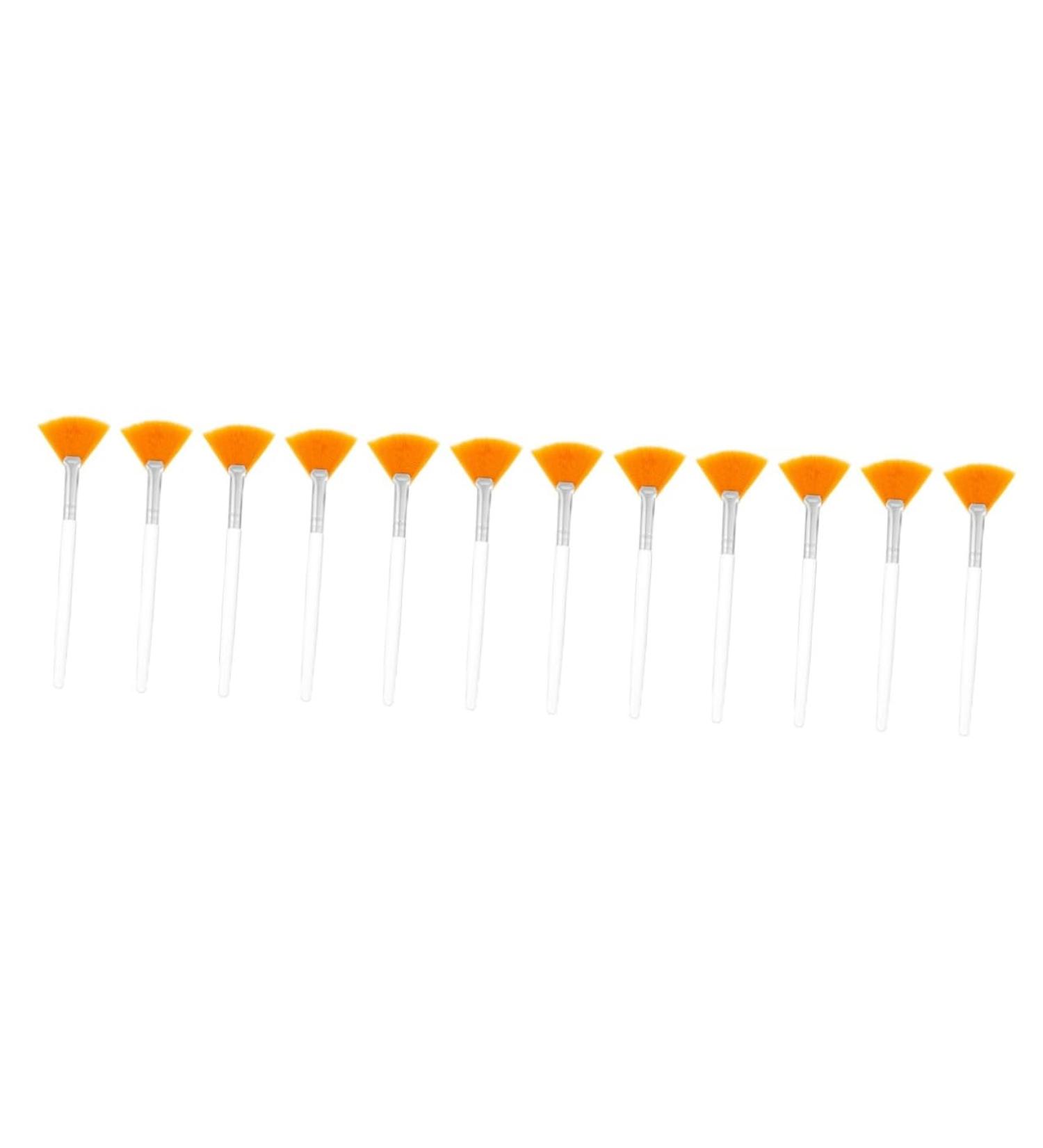 Baluue 12 Pcs Beauty Mask Brush Makeup Brushes Mask Applicator Brushes for Facials Fan Artificial Fiber 15x4cmx2pcs Yellowx2pcs - Buy Online on GoSupps.com