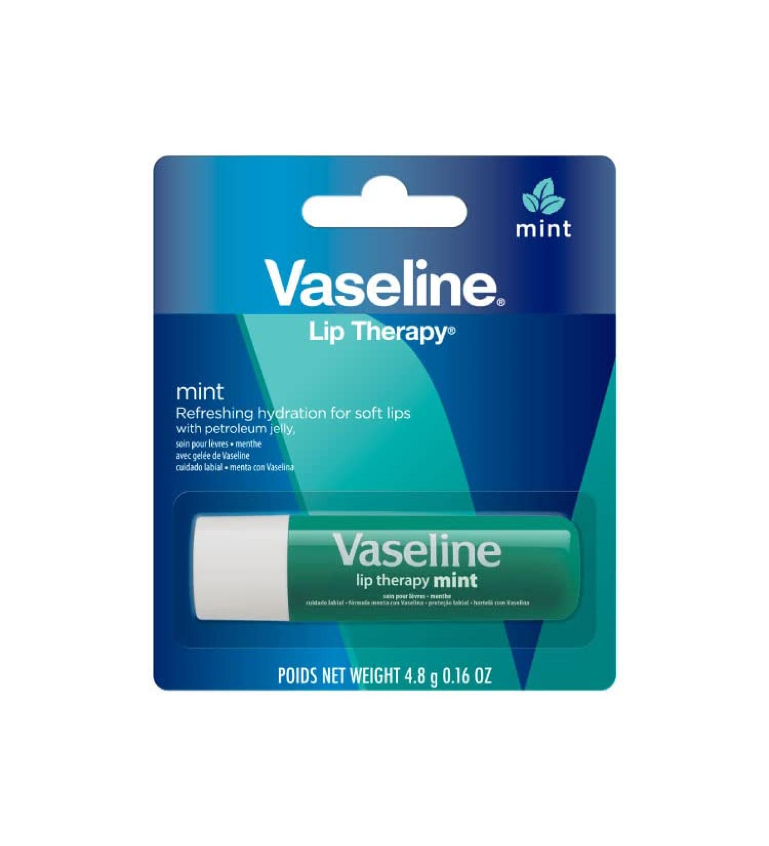 Vaseline Lip Therapy Mint with Backer Card - Hydrating Lip Balm - Buy Online on GoSupps.com
