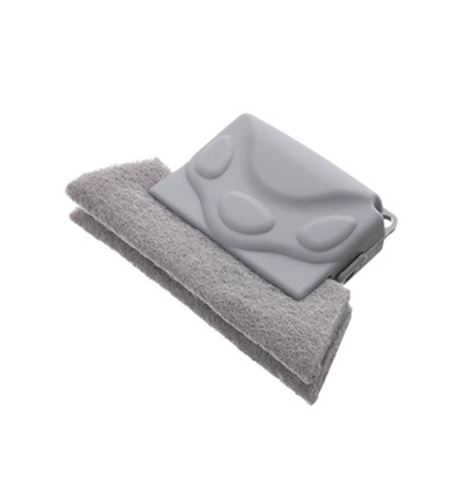 Window Slot Cleaning Sponge Hard To Fade Detachable Window Groove Cleaning Cloth Anti-crash Grey