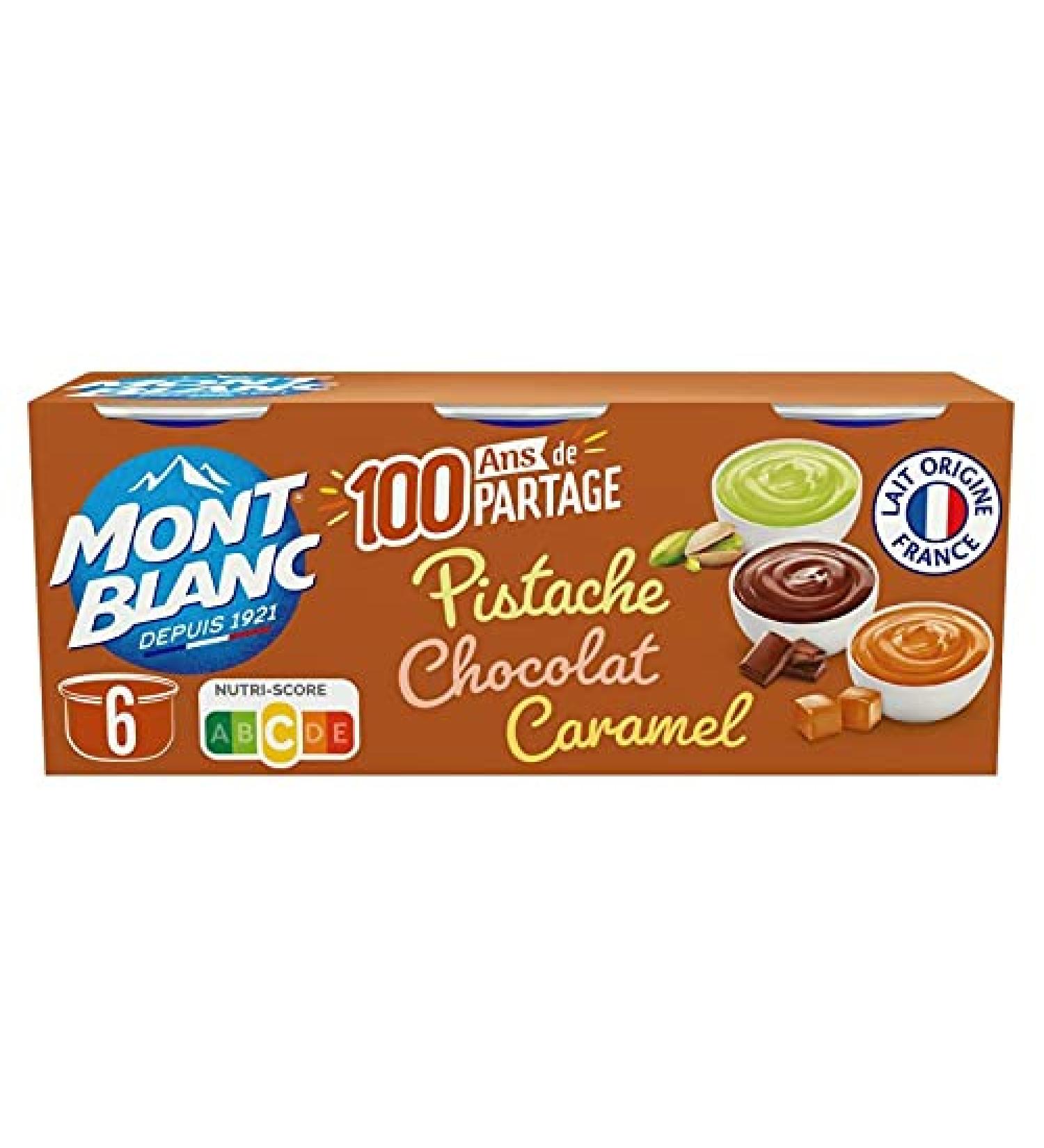 Mont Blanc - Multi Variety Dessert Cream Chocolate Caramel Pistachio 6X125G - Pack of 3 - Limited Offer - Buy Online on GoSupps.com