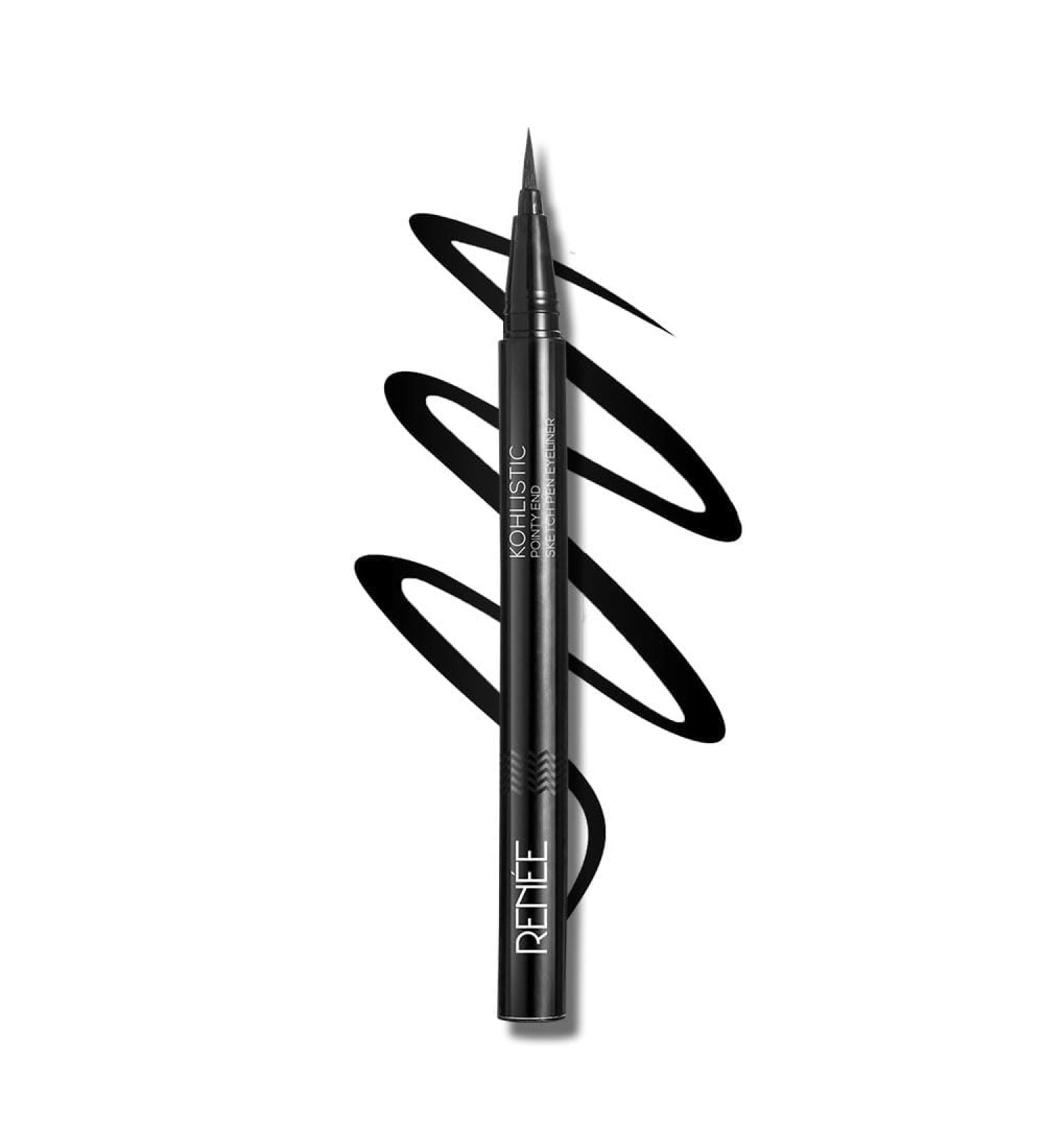 NW Pointy End Sketch Pen Smudge Proof Eyeliner - Matte Finish Light Weight Water Resistant Long Stay Highly Pigmented with One Stroke Application Formula - Black - Buy Online on GoSupps.com