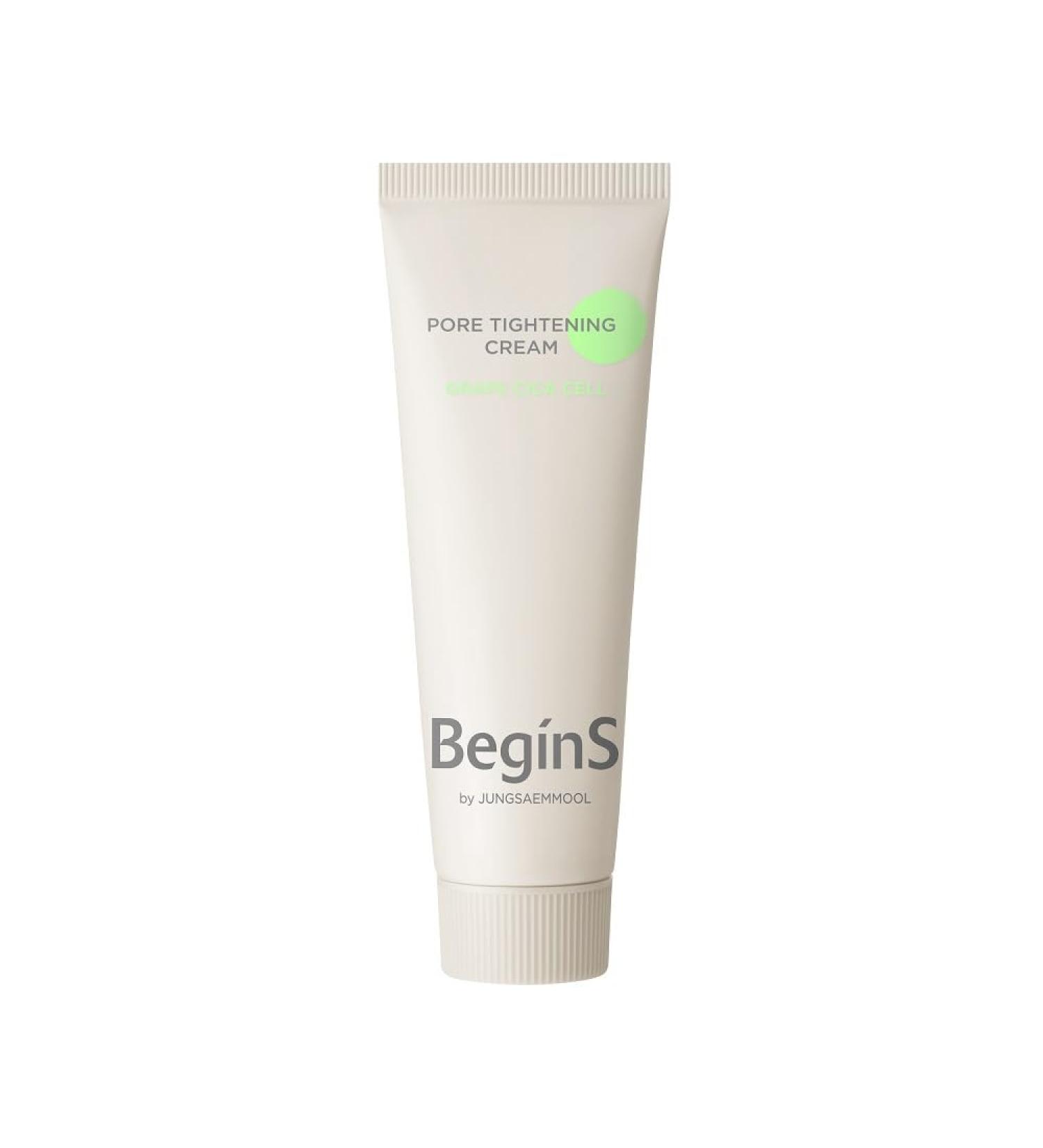 Begins by JUNGSAEMMOOL Pore Tightening Cream 1.69 Fl Oz Grapeseed and Centella Complex for Pore Density Improvement Sebum Balance Lightweight Water Cream Texture Vegan Formula Korean Skincare