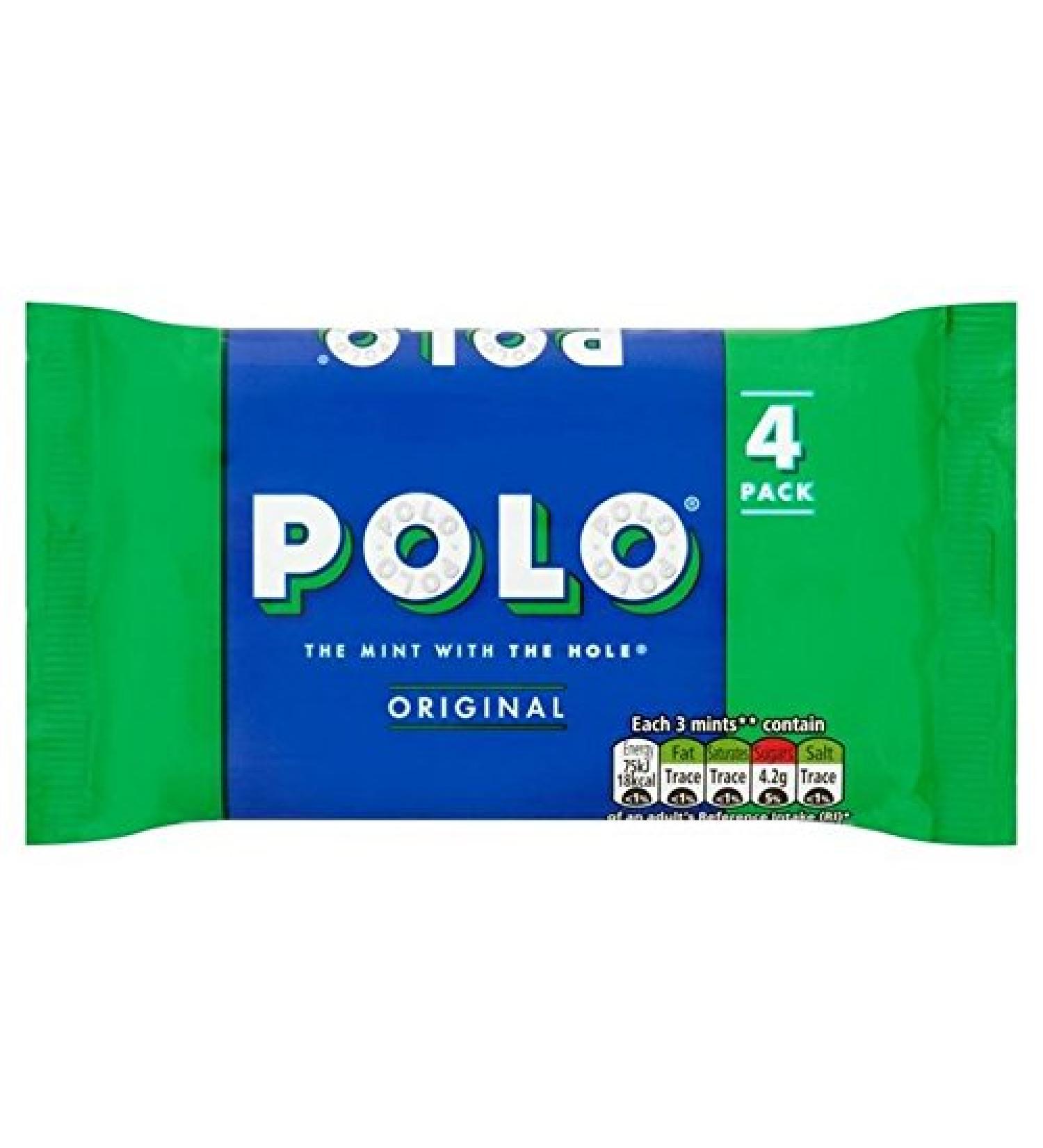 Original Mint Polo Tube 4 Pack 136g (Pack of 4)
