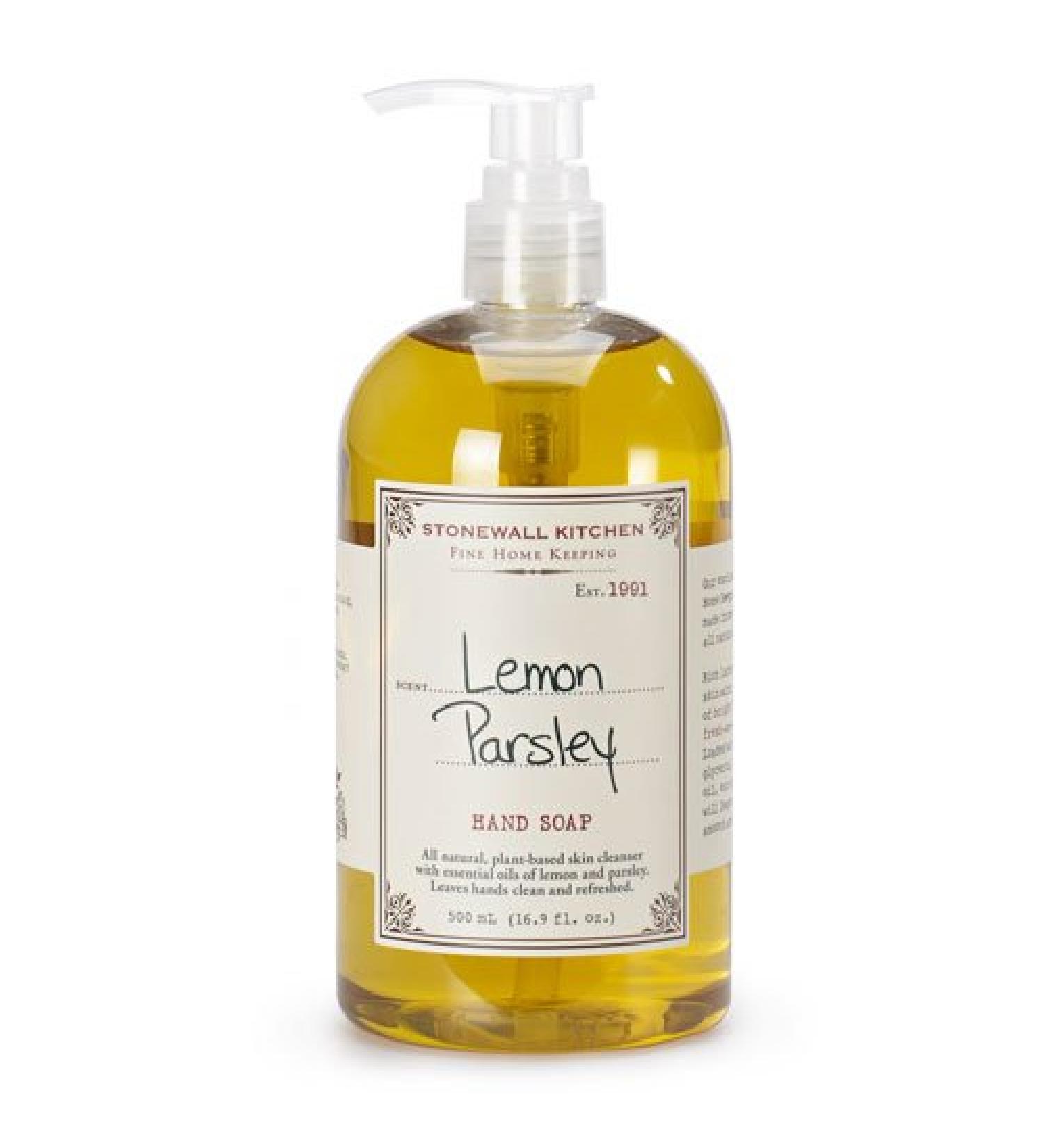 Stonewall Kitchen Lemon Parsley Hand Soap - 16.9 oz | Fresh and Invigorating Scent - Buy Online on GoSupps.com