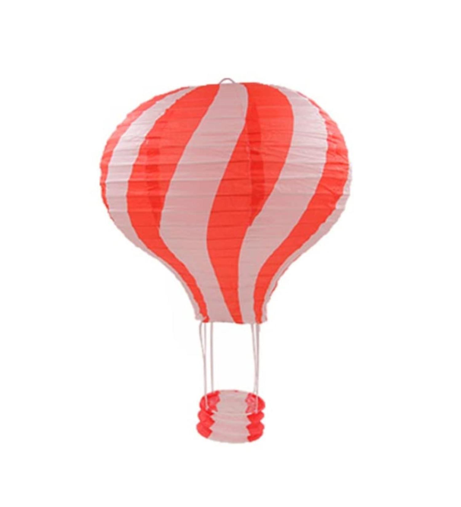NIDONE Hanging Rainbow Hot Balloon Paper Lanterns rainbow Hot Air Balloon Paper Lantern DIY Carft for Party Decoration Birthday Wedding Christmas Party Decor Gift Red and White - Buy Online on GoSupps.com