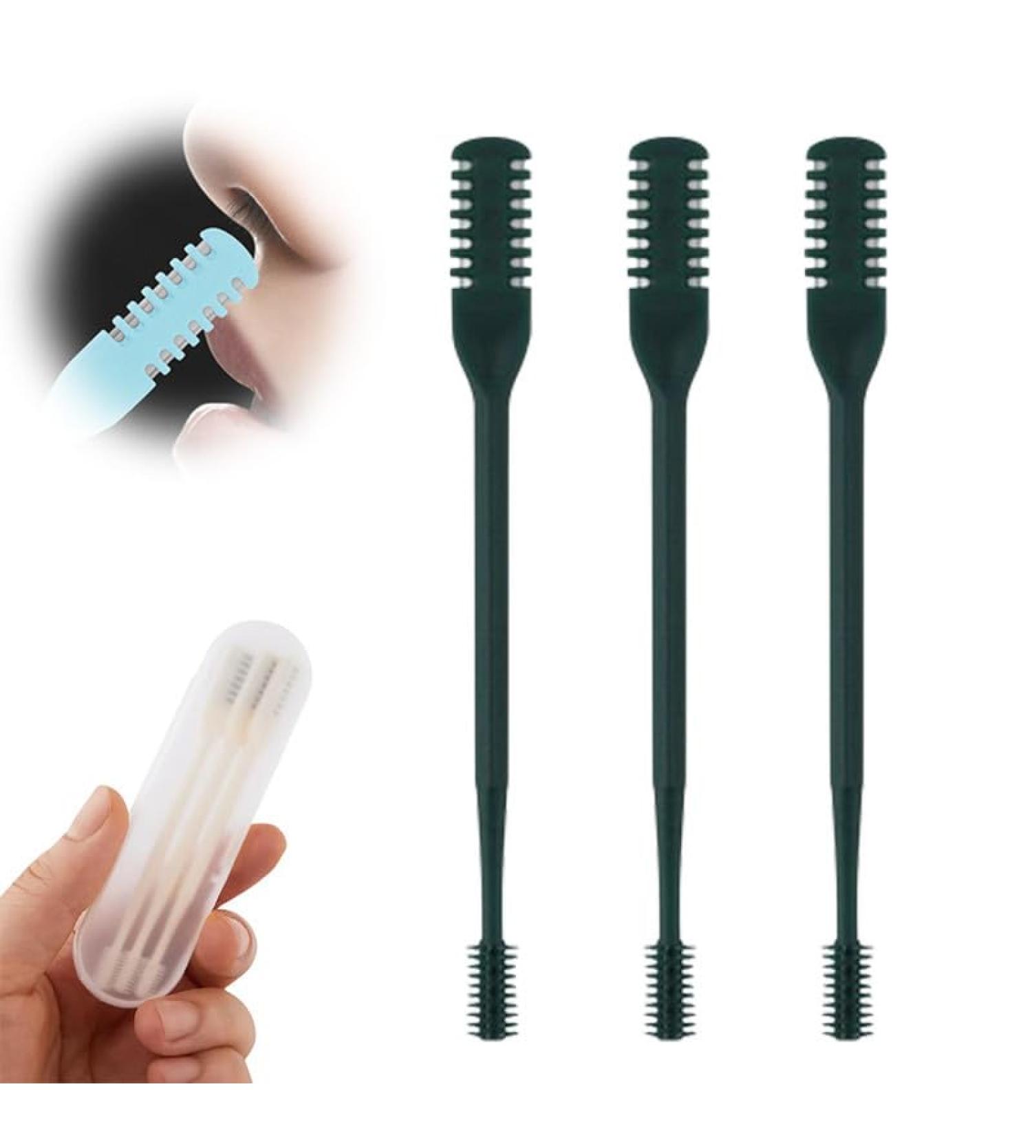 2 in 1 Nose Hair Clipper 2024 New Double Sided Nose Hair Knife Nostril Hair Removal Tool Portable Manual 360 Rotary Nose Hair Trimmer with Ear Picker for Women Men 8Dark Green6pc - Buy Online on GoSupps.com