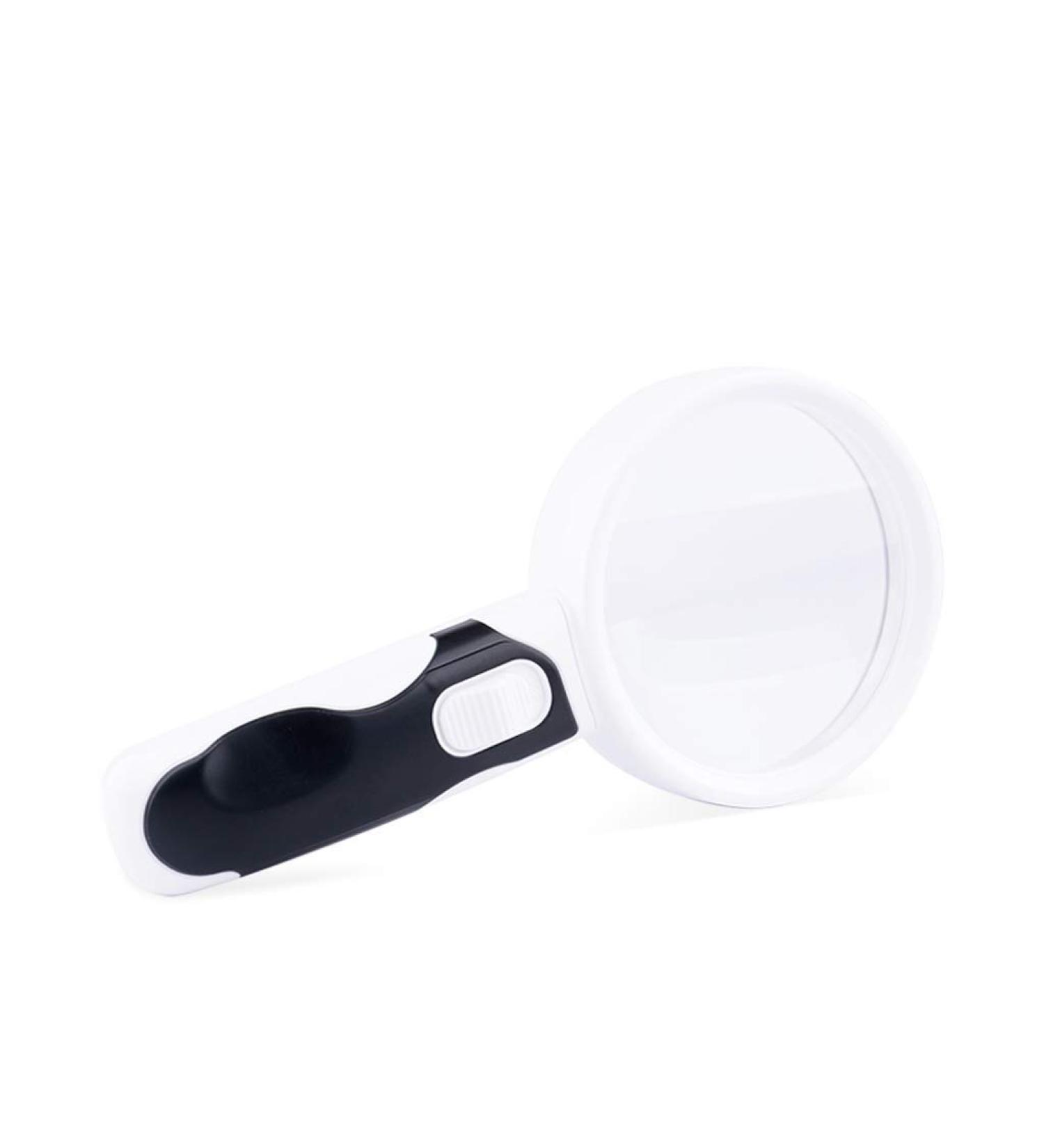 LED High-Definition Magnifying Glass 20 Times Old Reading 100mm Handheld Children's Magnifying Glass with Light Mirror Good Times - Buy Online on GoSupps.com