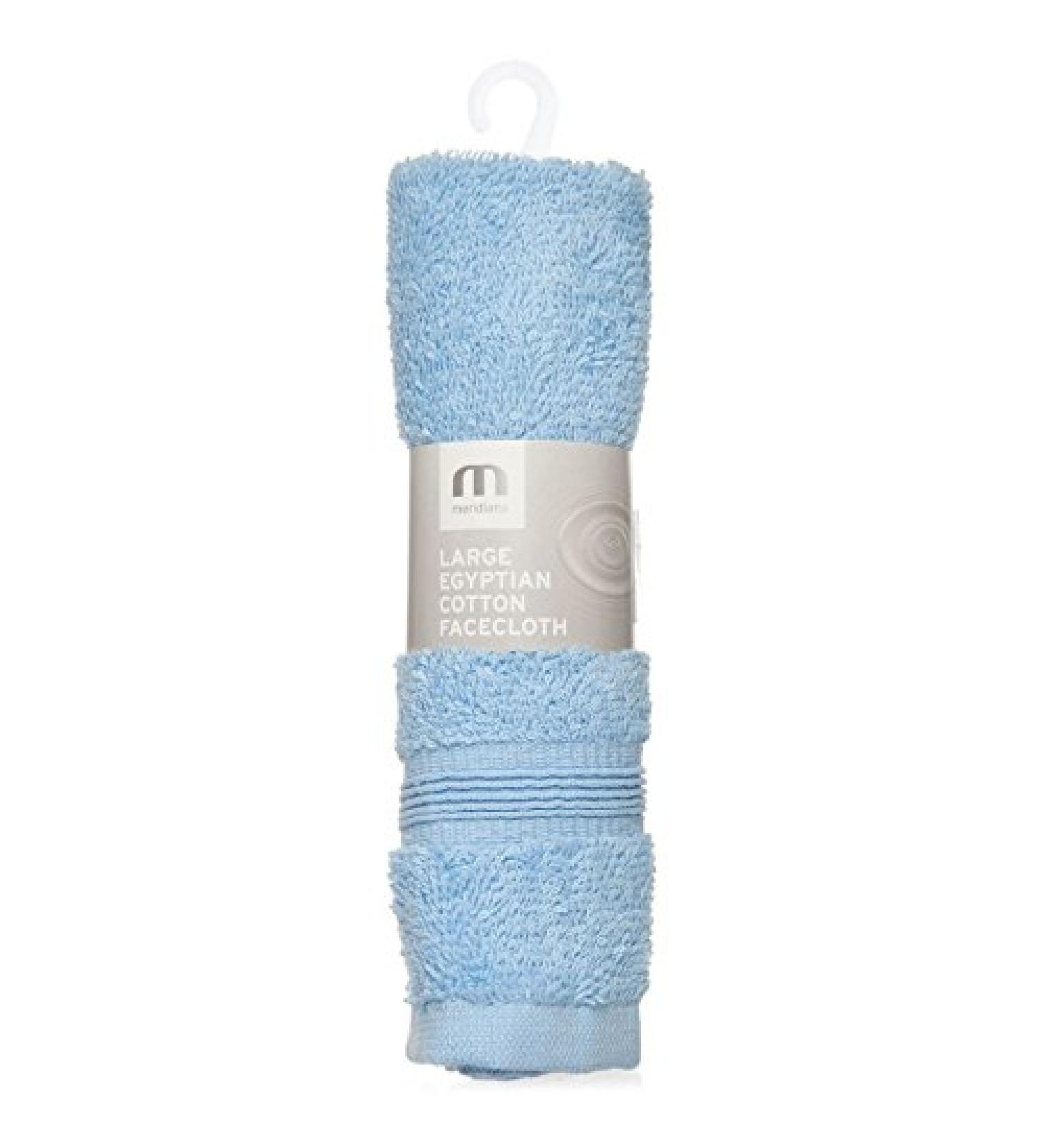 Meridiana Egyptian Cotton Facecloth Baby Blue