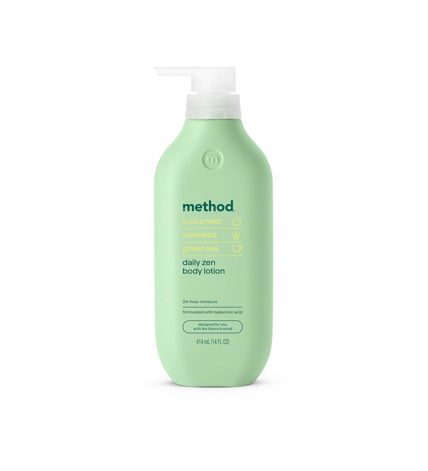 Method Body Lotion - Daily Zen Cucumber & Seaweed | 24 Hours Moisture | 14 oz - Eco-Friendly Skincare for All Skin Types - Buy Online on GoSupps.com