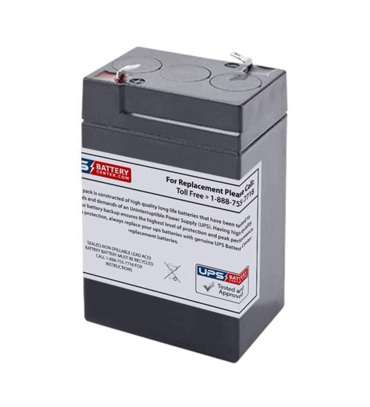 UPSBatteryCenter 6V 4.5Ah F1 Sealed Lead Acid Compatible Replacement Battery for SigmasTek SP6-4.5