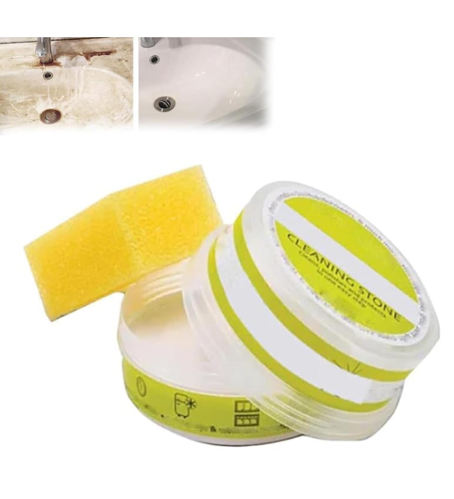 Eco-Friendly Cleaning Stone Paste Cleaning Pebble Stone Shower Floor Paste Cleaning Stone Paste with Sponge Multi Purpose Cleaning Stone Paste for Bathroom Kitchen Home Cleaning - Buy Online on GoSupps.com