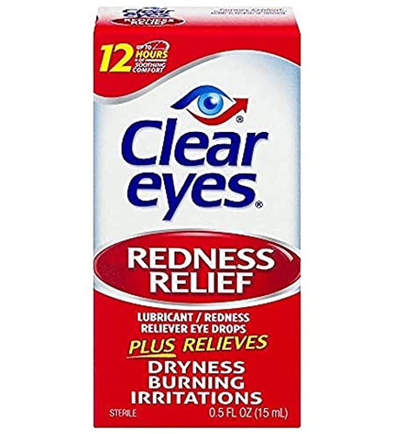 Clear Eyes Redness Relief Eye Drops - 0.5 fl oz | Soothes & Reduces Redness - Buy Online on GoSupps.com